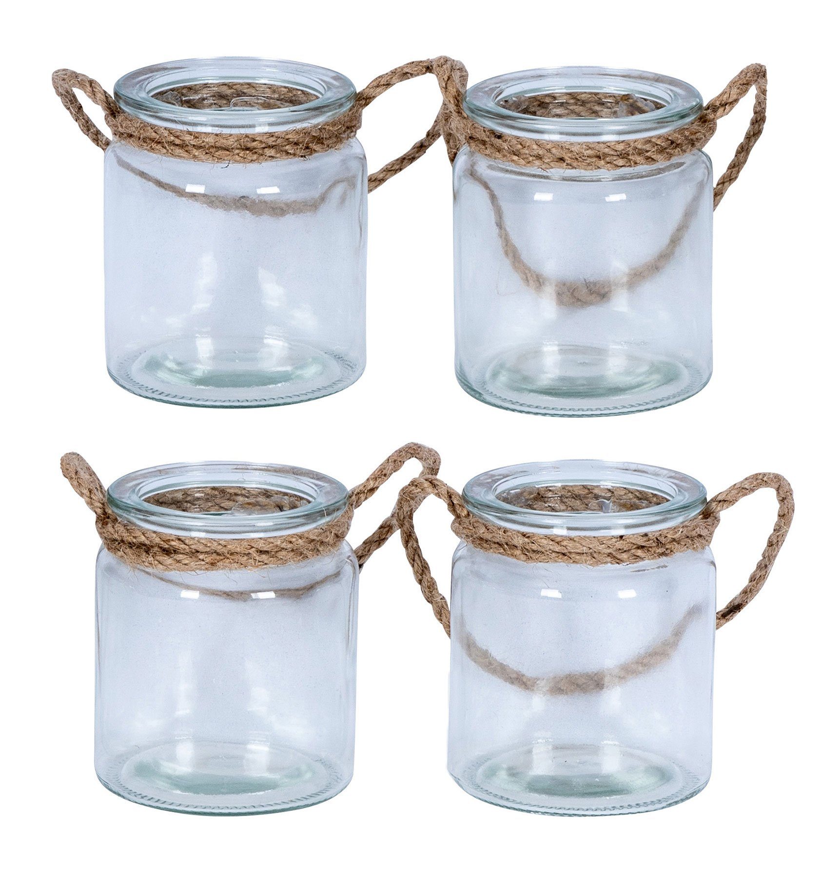 Levandeo® Teelichthalter, 4er Set Teelichthalter Glas günstig online kaufen