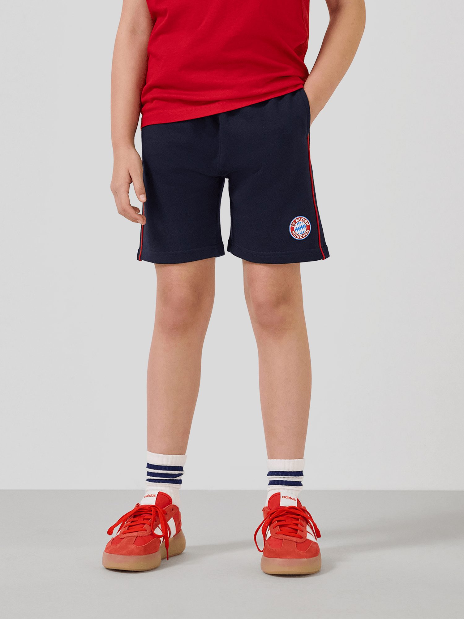 Sweatshorts FC Bayern München, Sweatshort Essentials, Kinder, Navy