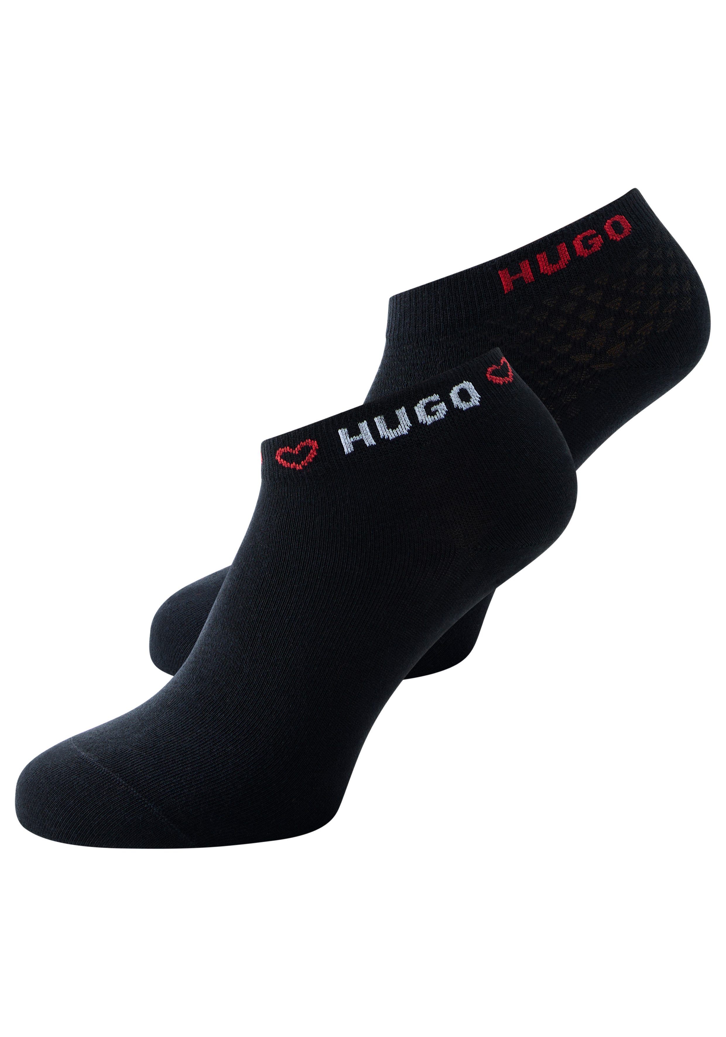 HUGO Kurzsocken Logos am Rand