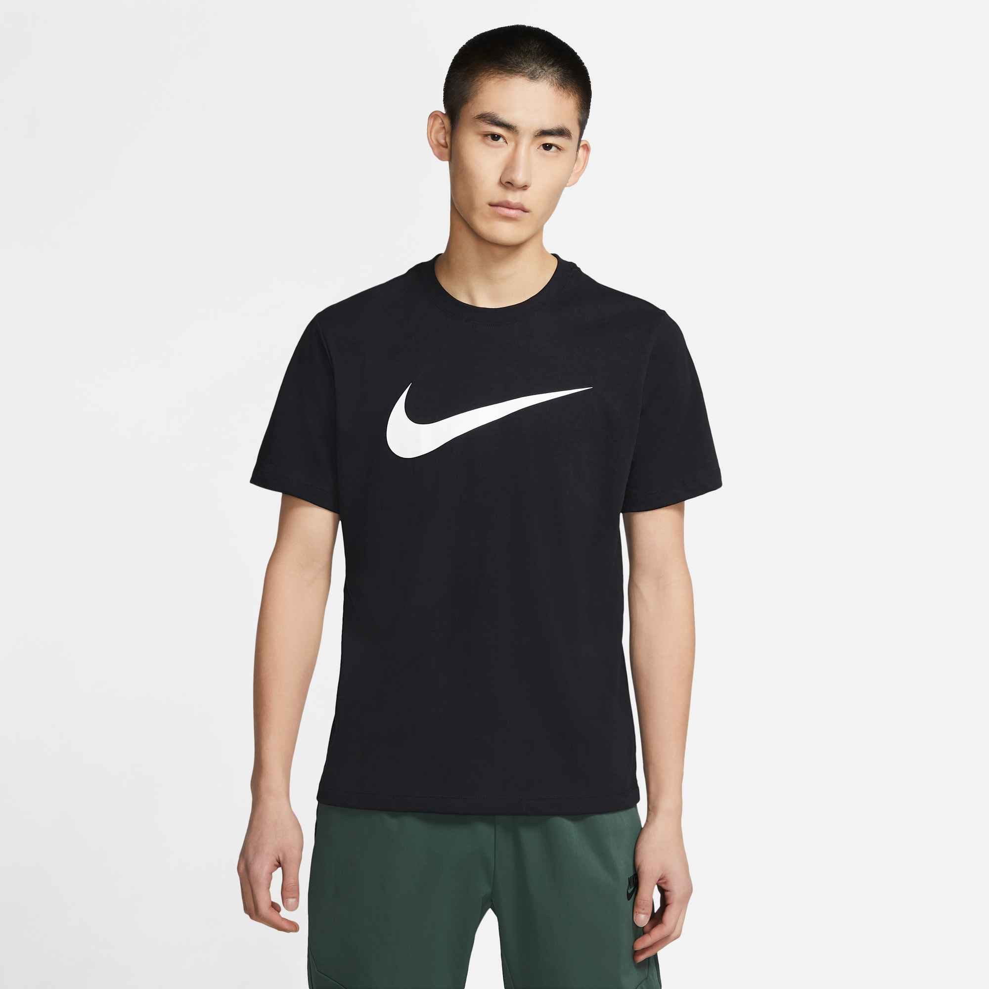 Nike Sportswear T-Shirt M NSW TEE ICON SWOOSH Kurzarm, Rundhalsausschnitt, aus Baumwolle
