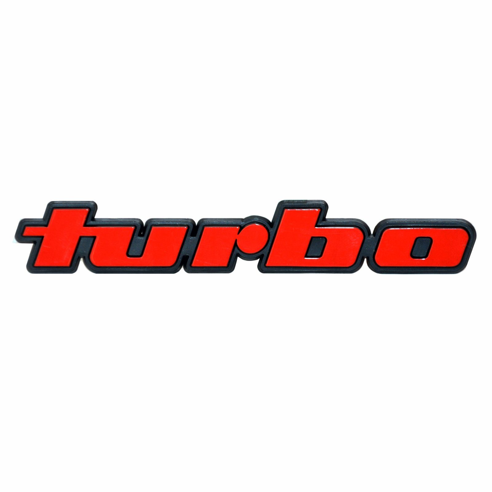 HR Autocomfort Typenschild Relief Schild Emblem turbo 19 cm rot,  selbstklebend