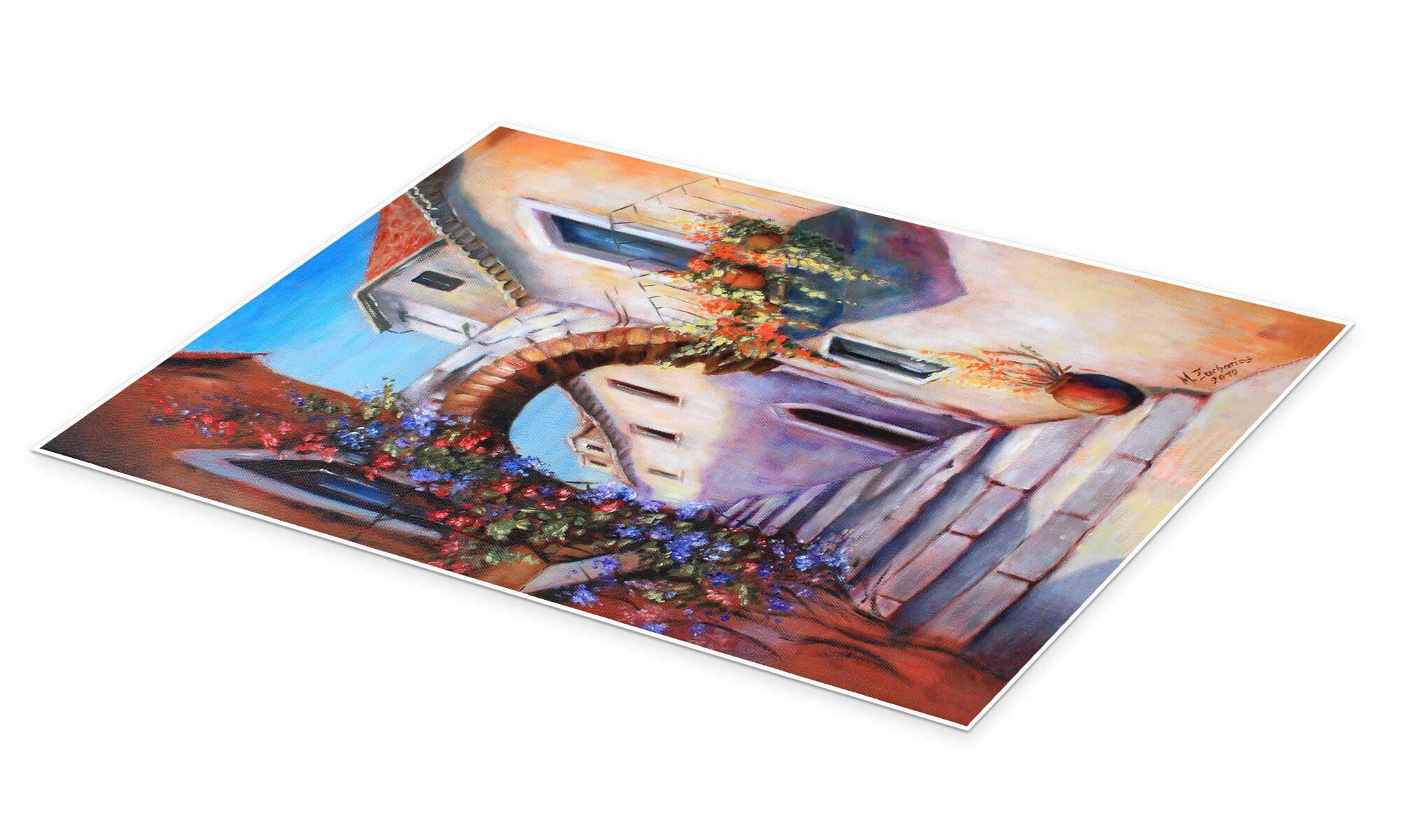 Posterlounge Wandbild Mediterrane Gasse, Marita Zacharias, erhältlich als Poster, Leinwandbild, Wandsticker oder Acrylglasbild