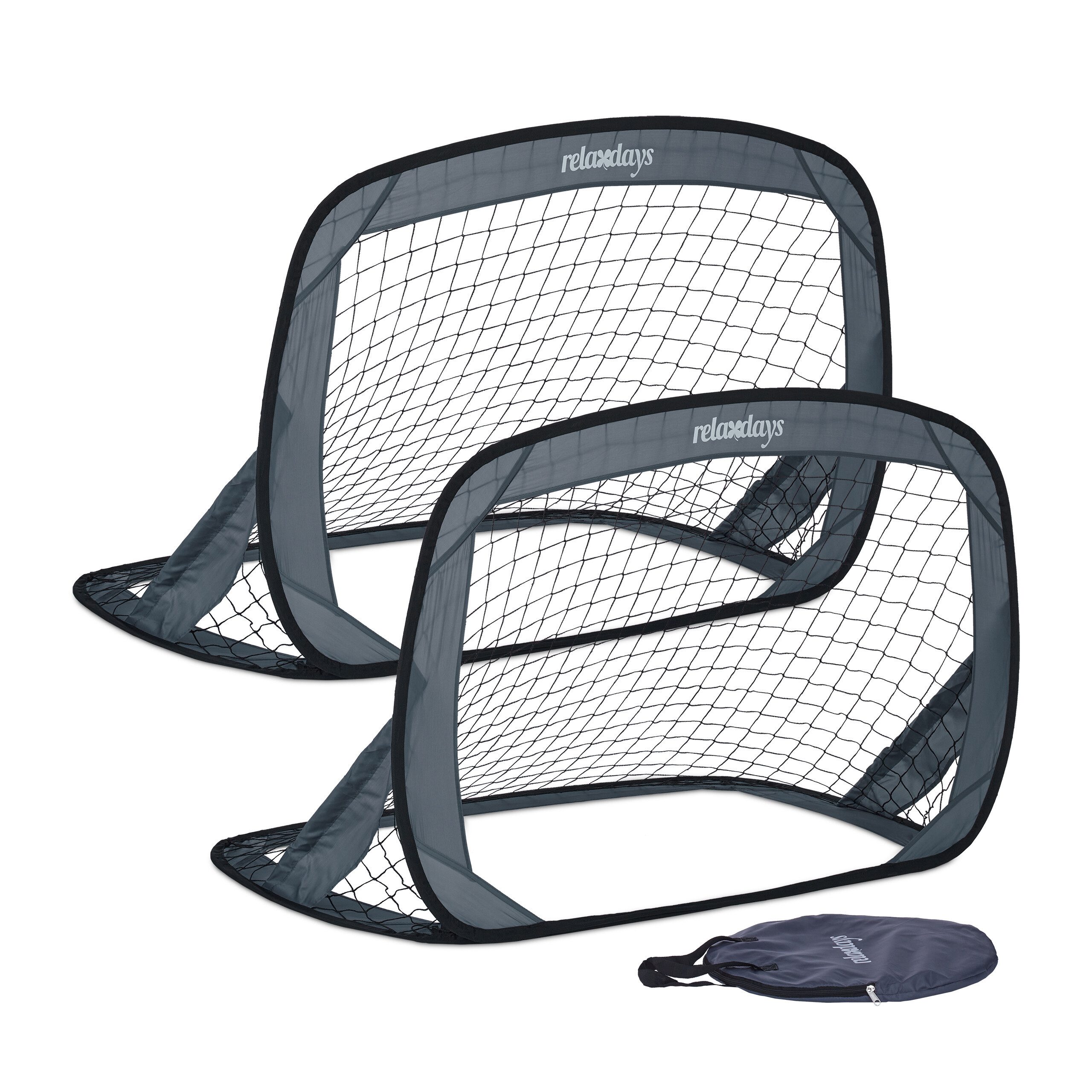 relaxdays Pop-Up Target Fußball Pop Up Tore im 2er Set (2 St)