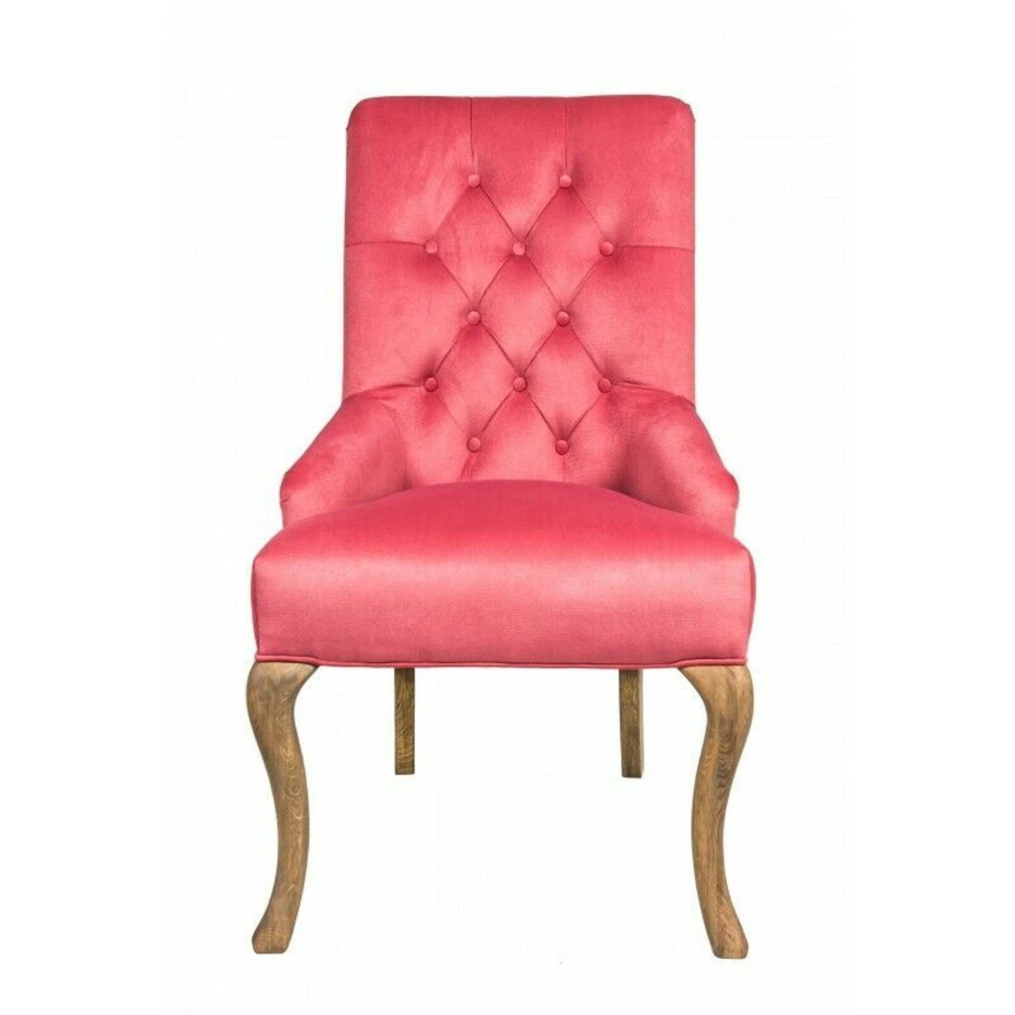 JVmoebel Stuhl, Design Bar Chesterfield Barhocker Sessel Stuhl Hocker Tresen Textil Bar Chair Rosa