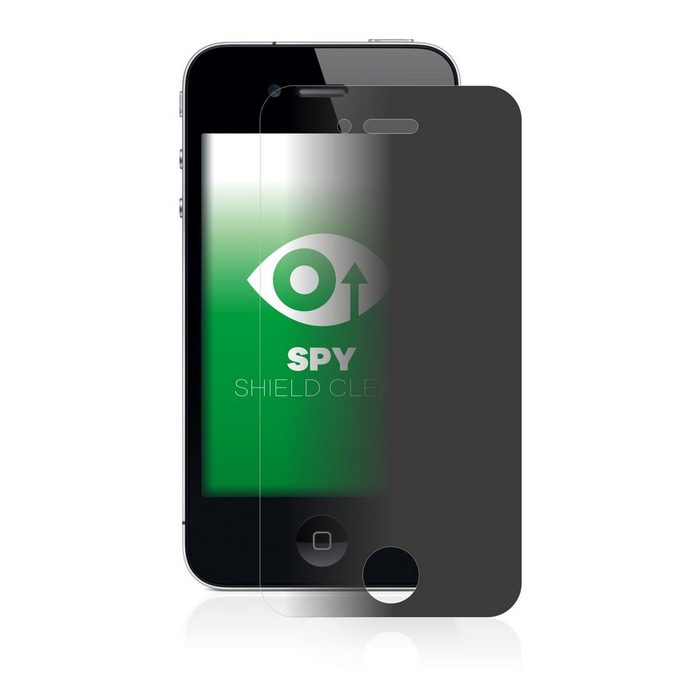 upscreen Blickschutzfolie für Apple iPhone 4 Displayschutzfolie Blaulichtfilter Privacy Folie Schutzfolie Sichtschutz klar Anti-Spy