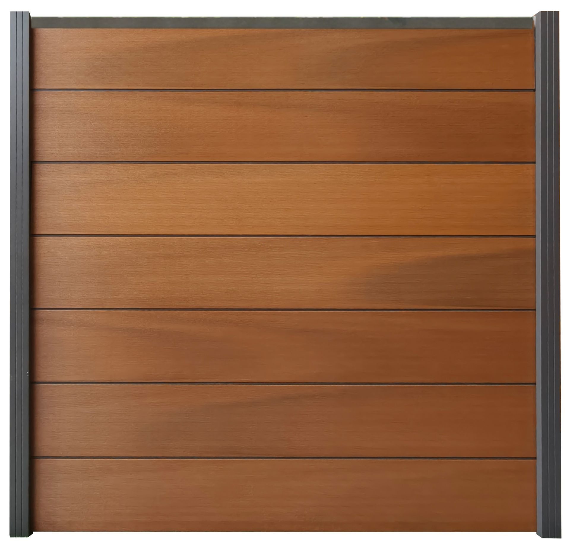 GartenLand Zaun Ameland Exclusive Co-Extrudiert WPC ca. 180x180 cm, (Set, Ohne Pfosten, ca. 180x180 cm), Co-extrudiert, BPC mit Zwischenleisten, Mahagoni