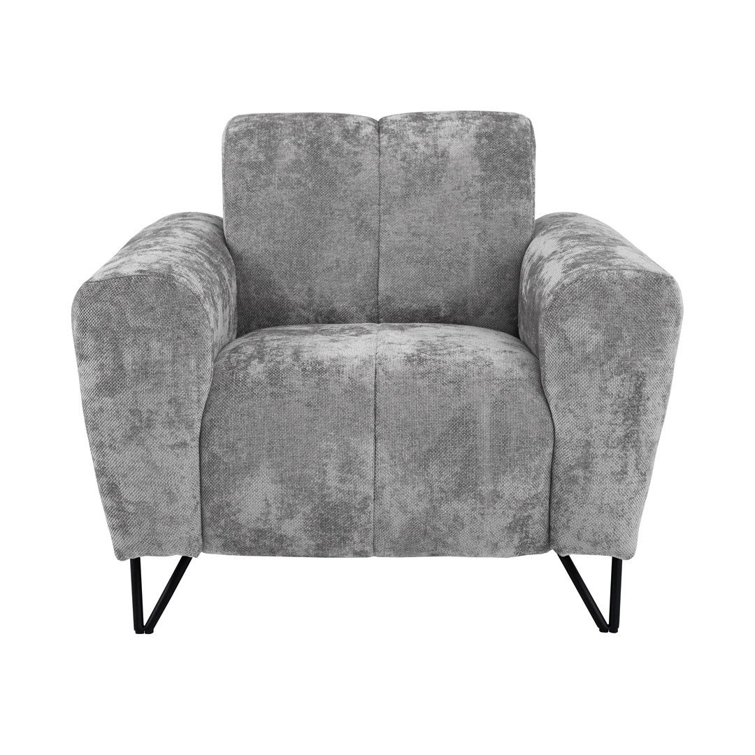 Beautysofa Sessel mit Metallbeine in schwarzer günstig online kaufen