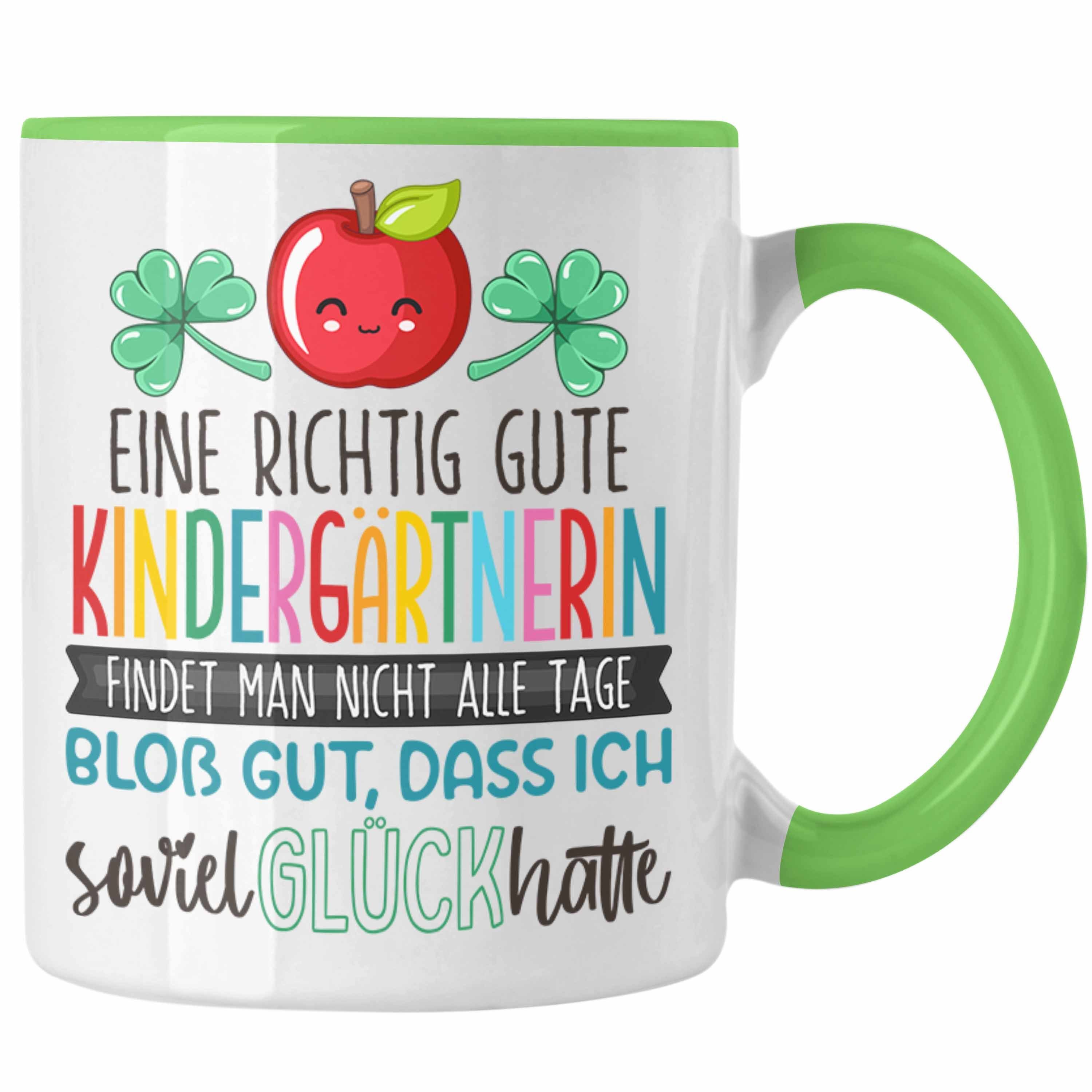 Trendation Tasse Kindergärtnerin Tasse Geschenk Dankeschön Beste Erzieherin Der Welt D Grün