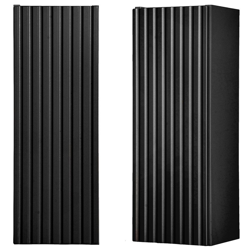 Lomadox Hängeschrank NEWPORT-56-BLACK 20cm Badschrank 1-trg schwarz gerillt günstig online kaufen