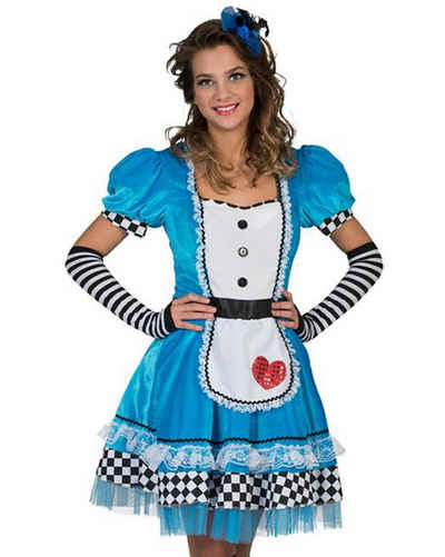 Funny Fashion Kostüm Alice im Wunderland Kostüm für Damen
