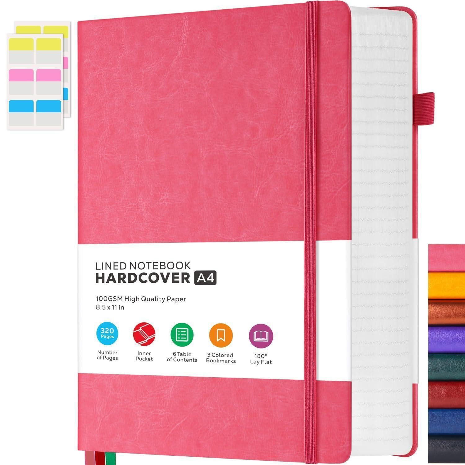 LuxusKollektion Notizbuch Notizbuch A4 Liniert 320 Seiten Rosa