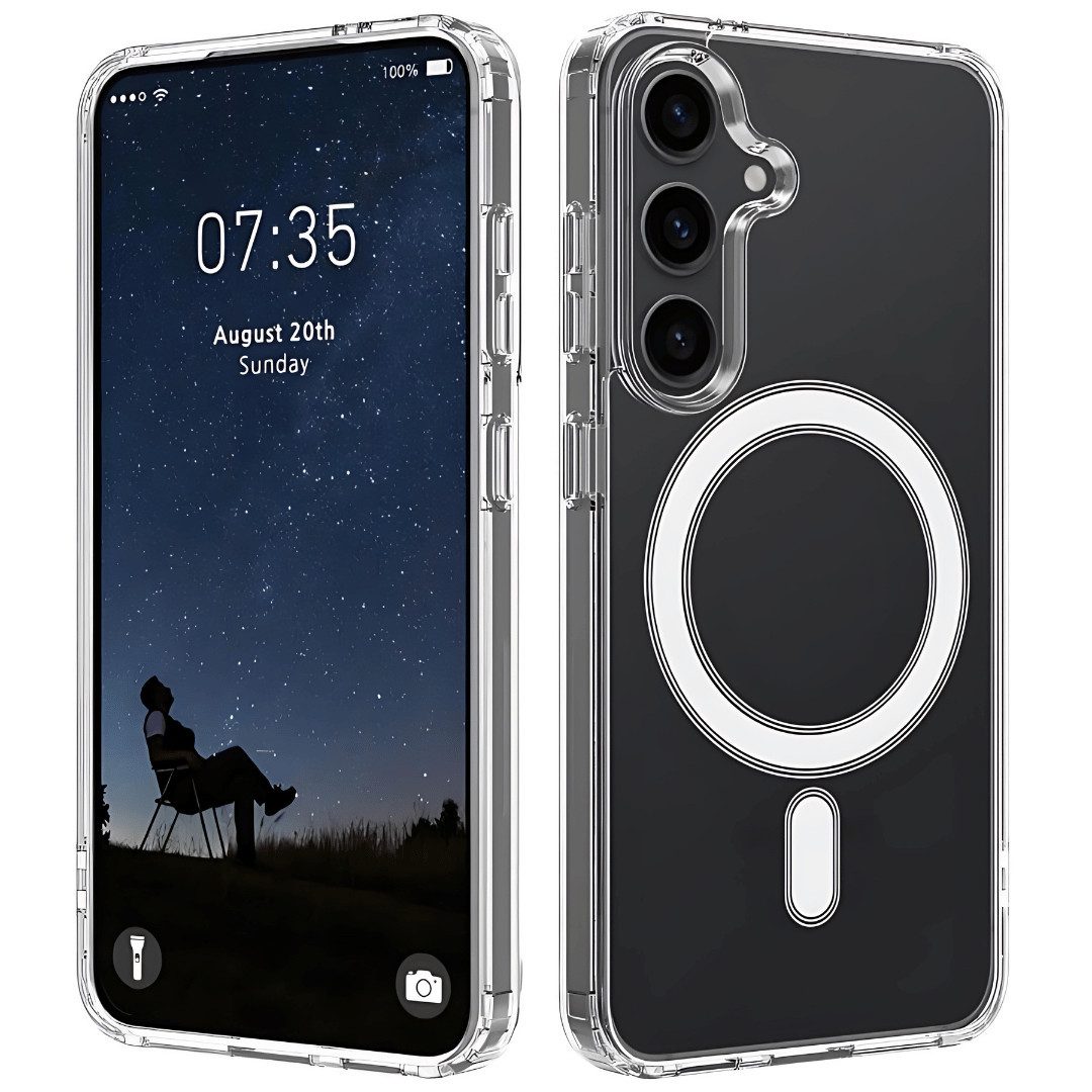 SmartUP Smartphone-Hülle für Samsung Galaxy A57 5G MagSafe Silikon Case Ultra Slim Transparent 6,7 Zoll, MagSafe-Technologie