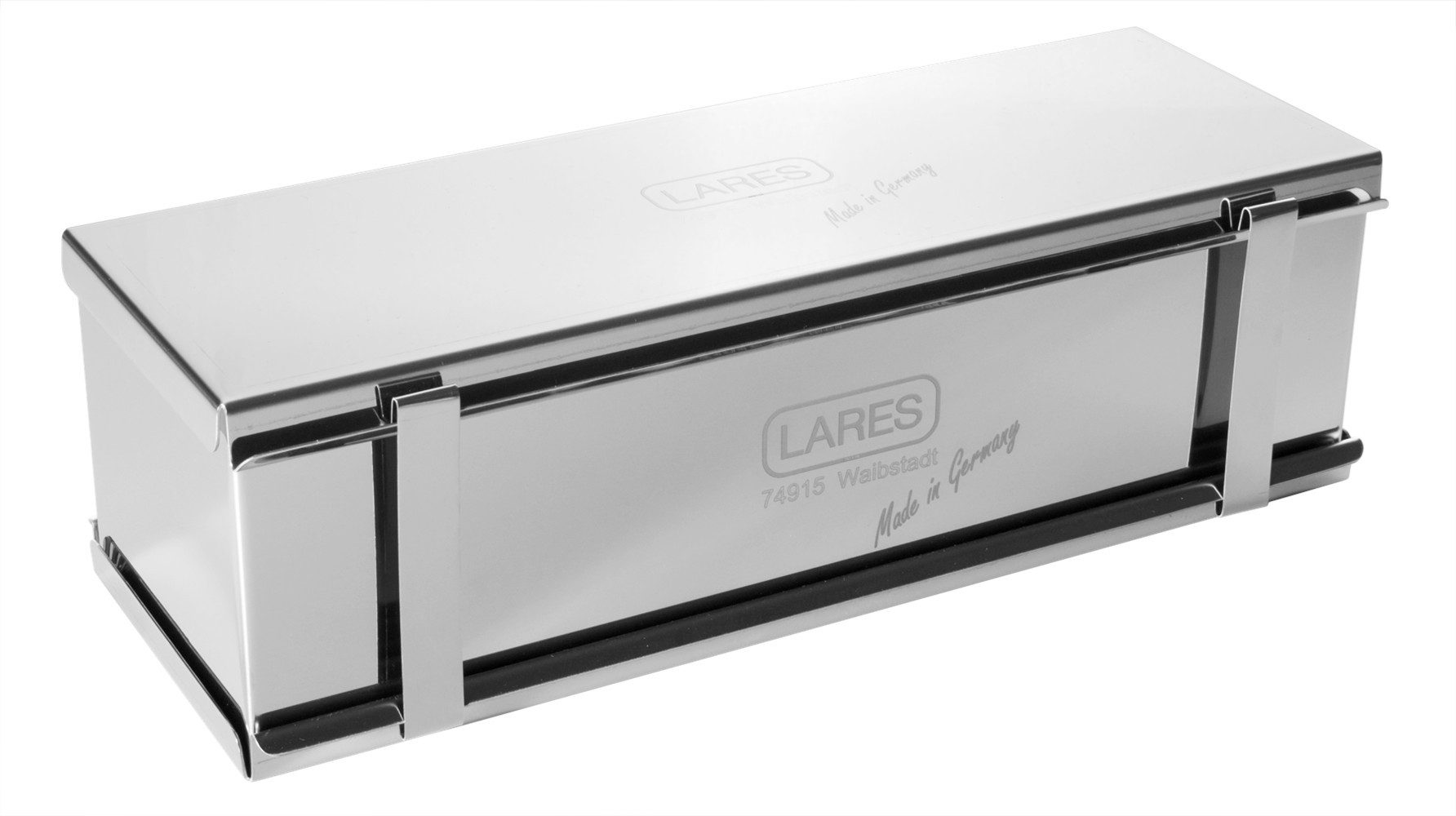 LARES Kastenform 6330, Toastbrotform mit Teiler, zum Backen von verschiedenen Leckereien - 30x10x9cm - Made in Germany