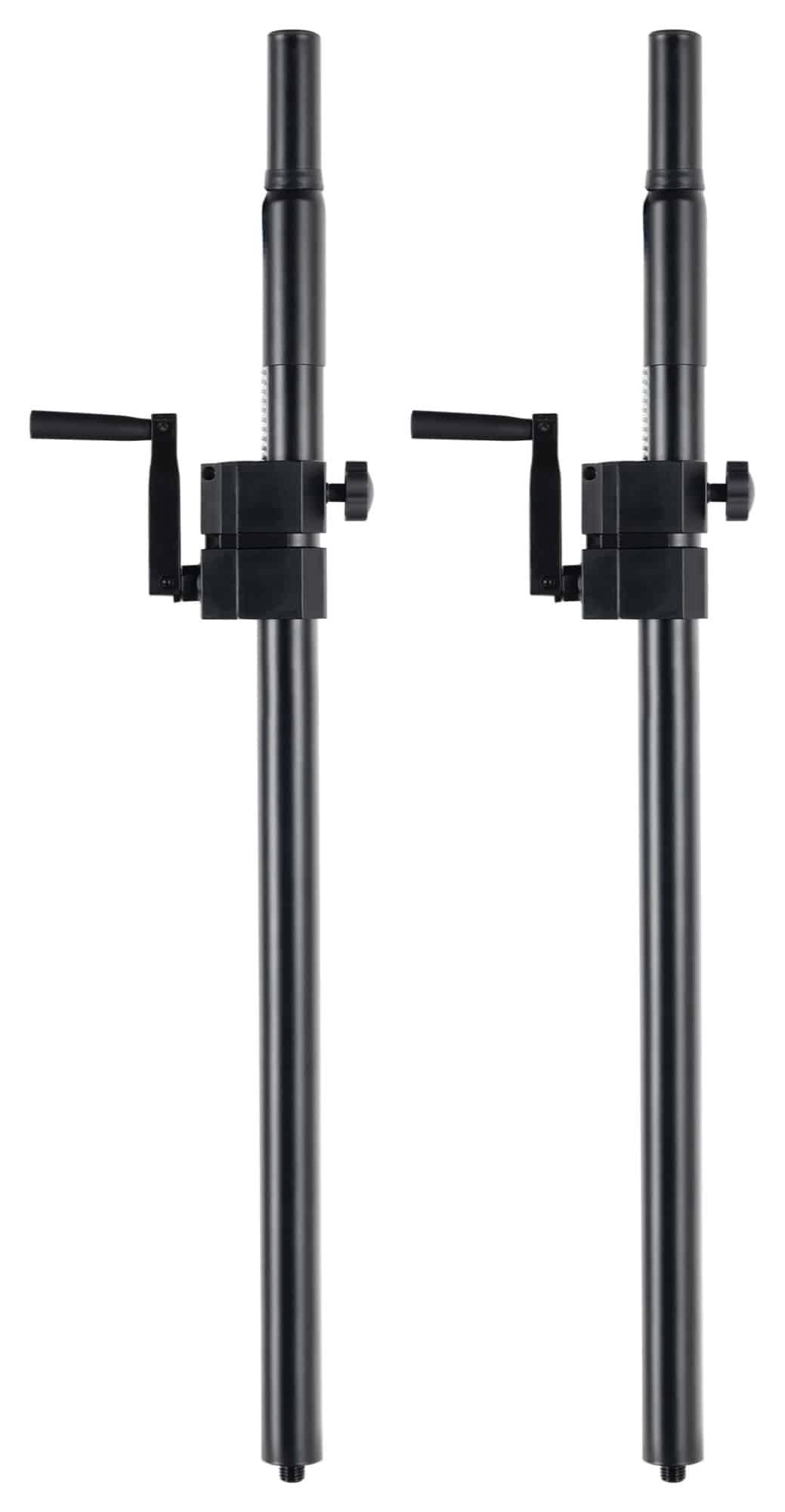Pronomic Lautsprecherständer Distanzrohr mit Kurbel - Distanzstange mit M20-Gewinde, (SPS-C-8AS, 2-tlg., 2 Stück im Spar-Set, Max. Belastbarkeit: 50 kg)