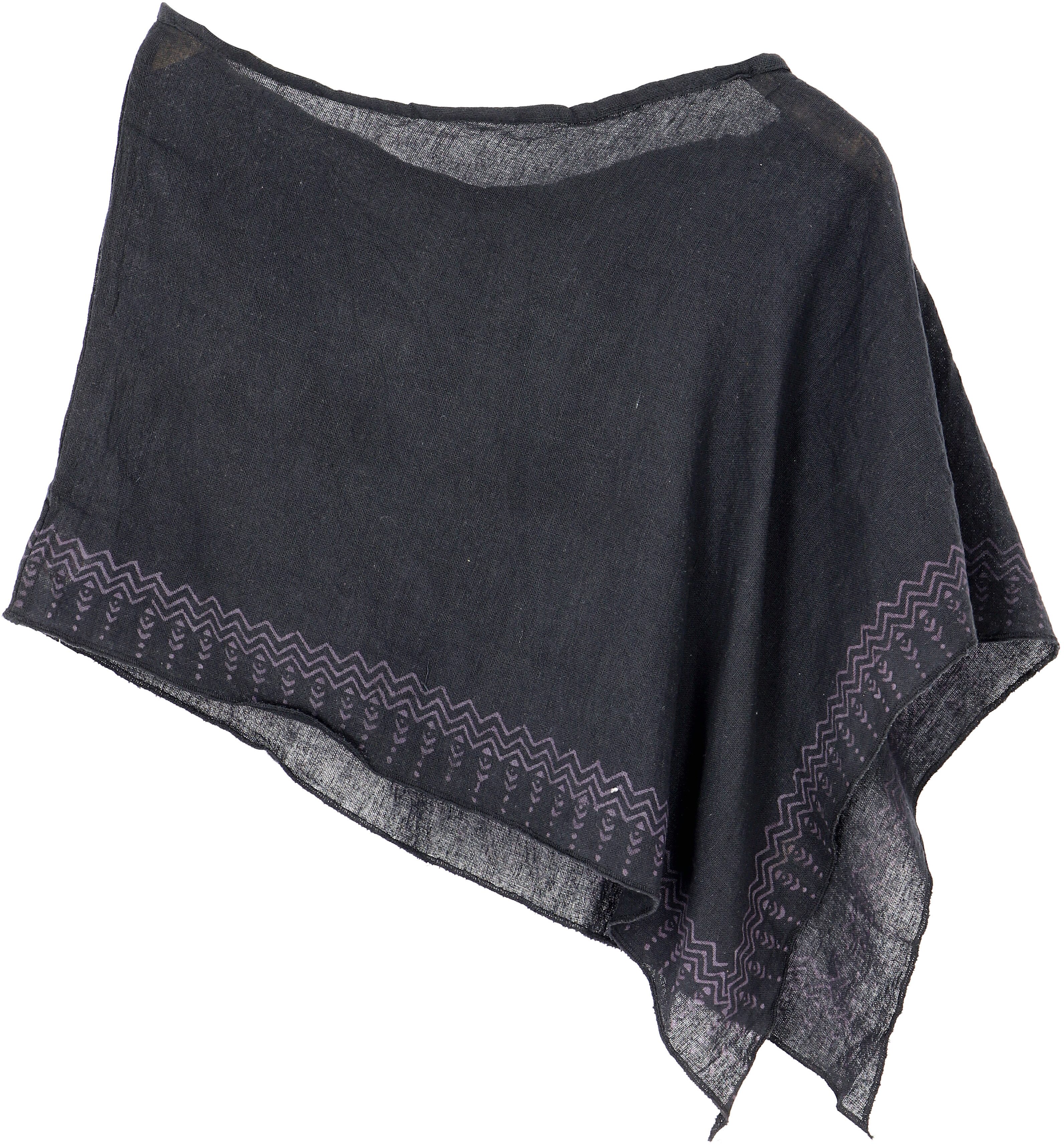 Guru-Shop Langjacke Lagenlook Poncho, bedruckter leichter Poncho,.. günstig online kaufen