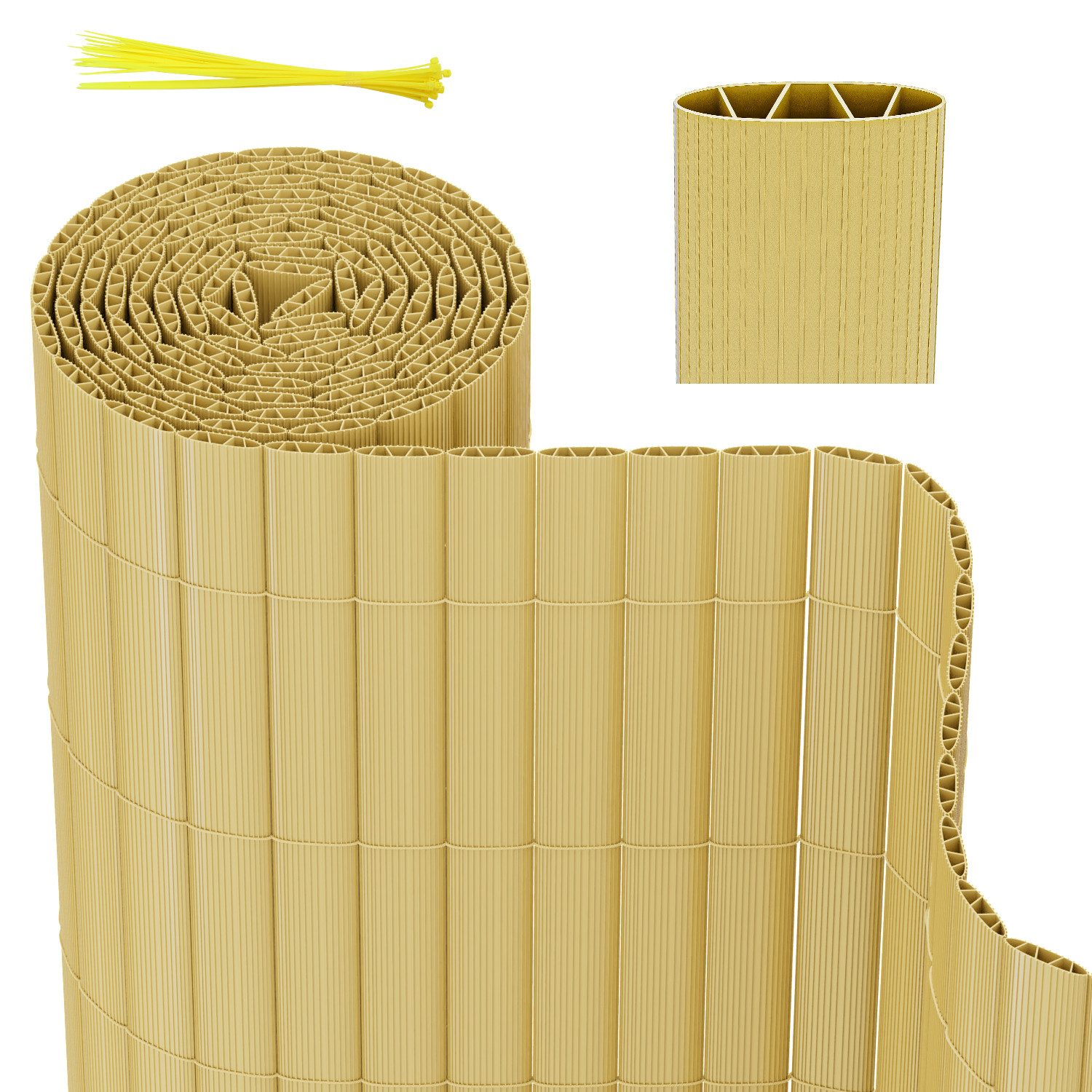 Clanmacy Balkonsichtschutz PVC Sichtschutzmatte Sichtschutz Balkon günstig online kaufen