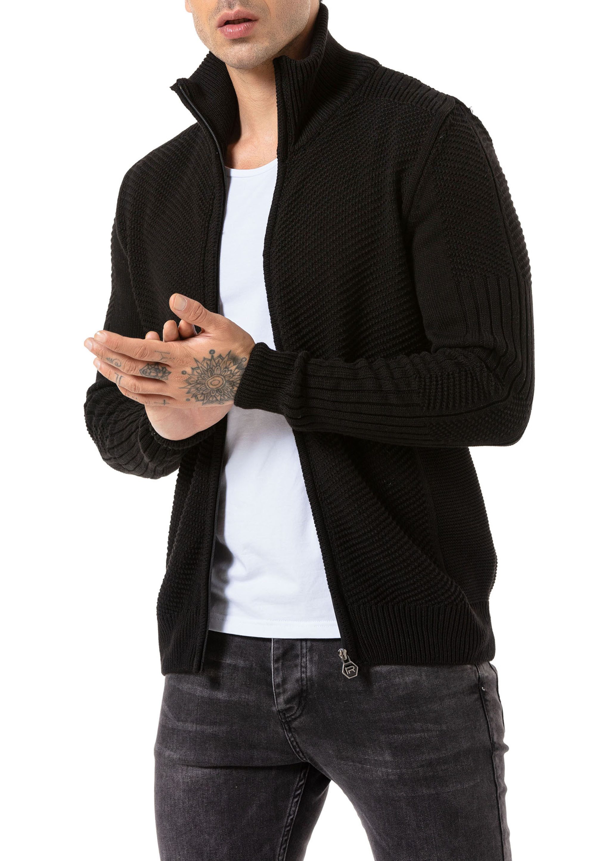 RedBridge Strickjacke Herren Strickjacke Cardigan günstig online kaufen