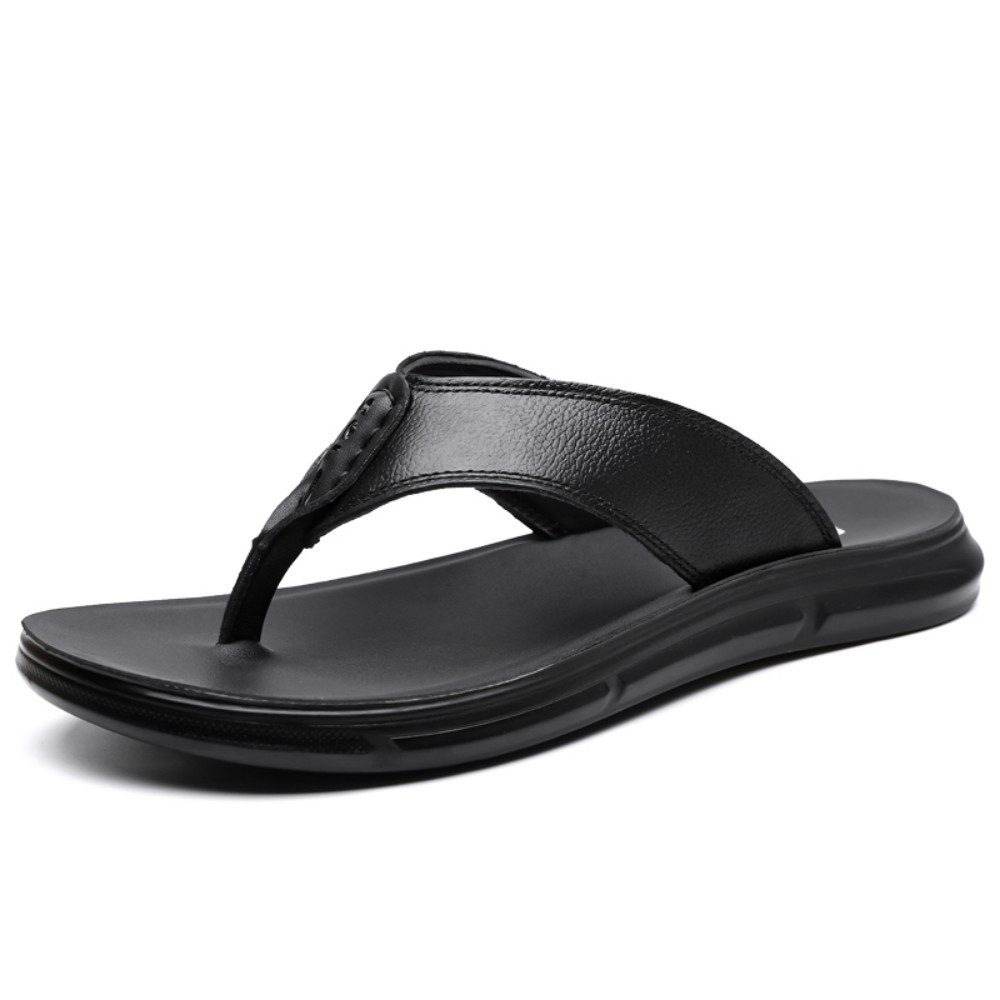 HUSK'SWARE Badepantolette (Herren Flip-Flops aus echtem Leder – Komfortabel) Leicht & Vielseitig für Alltag, Freizeit und Urlaub