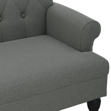 vidaXL Sitzbank Sitzbank mit Rückenlehne Dunkelgrau 120x62x75,5 cm Stoff