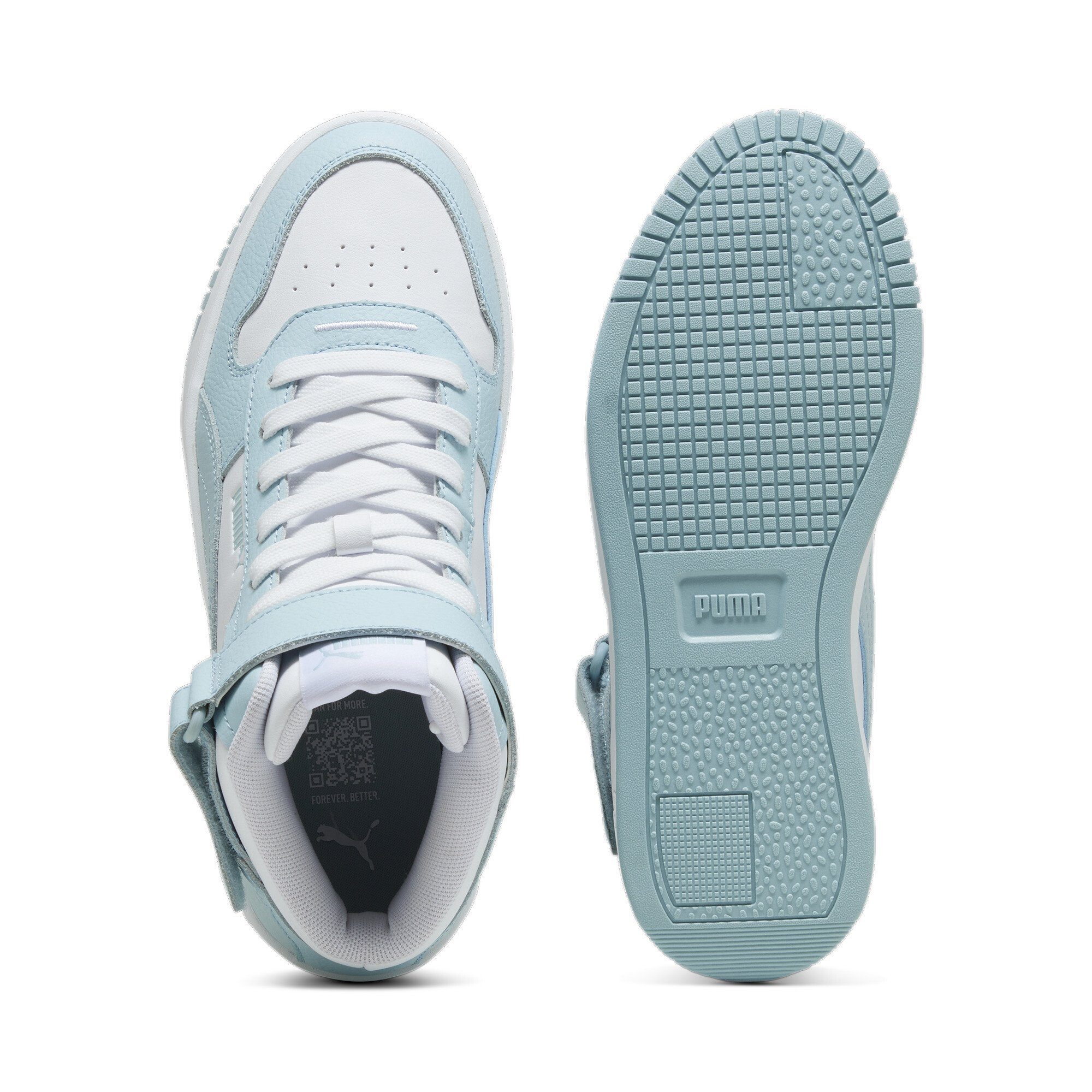 PUMA White Street Sneakers Mid Surf Turquoise Blue Damen Sneaker Carina