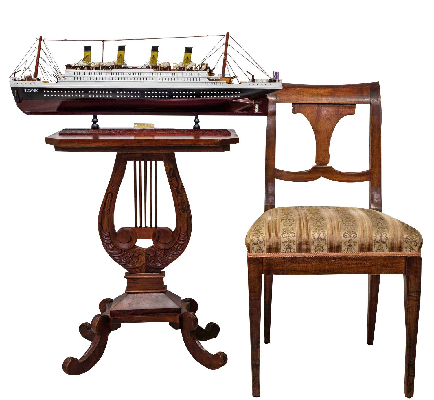Aubaho Dekoobjekt Modellschiff Titanic Model Schiff Holz 80cm Maritime Dekoration kein B