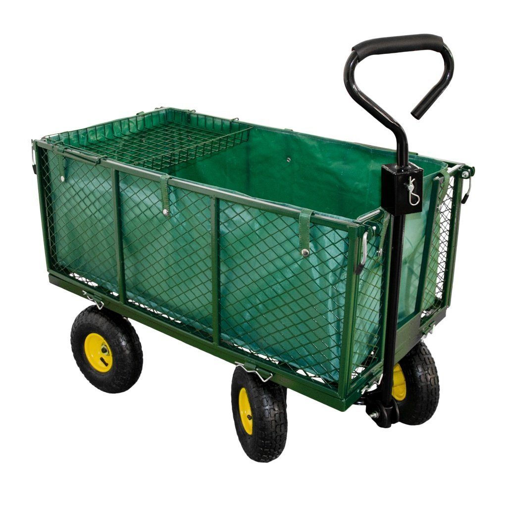 TP Werkstattwagen Gartenwagen, Gitterwagen, Handwagenbis 550 KG belastbar, Luftbereifung