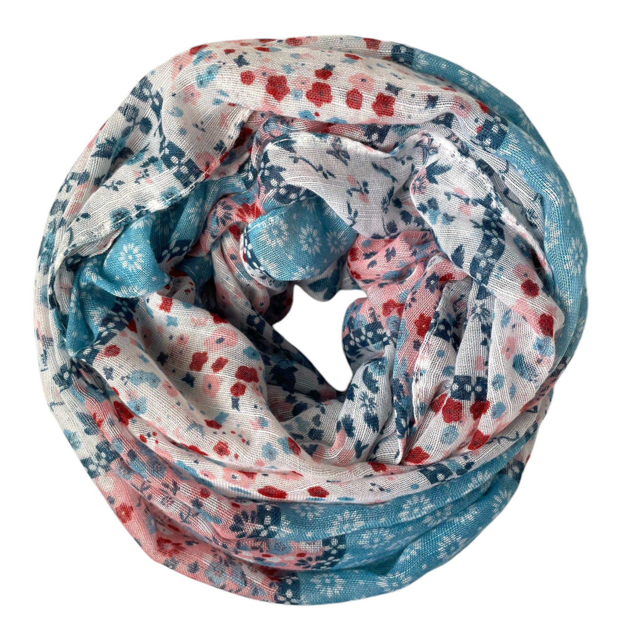 Taschen4life Loop leichter Damen Loop Schal, mit Streublümchen, vintage & m günstig online kaufen