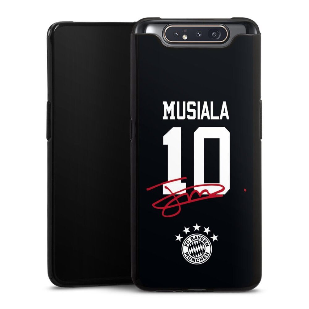 DeinDesign Handyhülle FC Bayern München Jamal Musiala FCB Musiala 10, Samsung Galaxy A80 Silikon Hülle Bumper Case Handy Schutzhülle