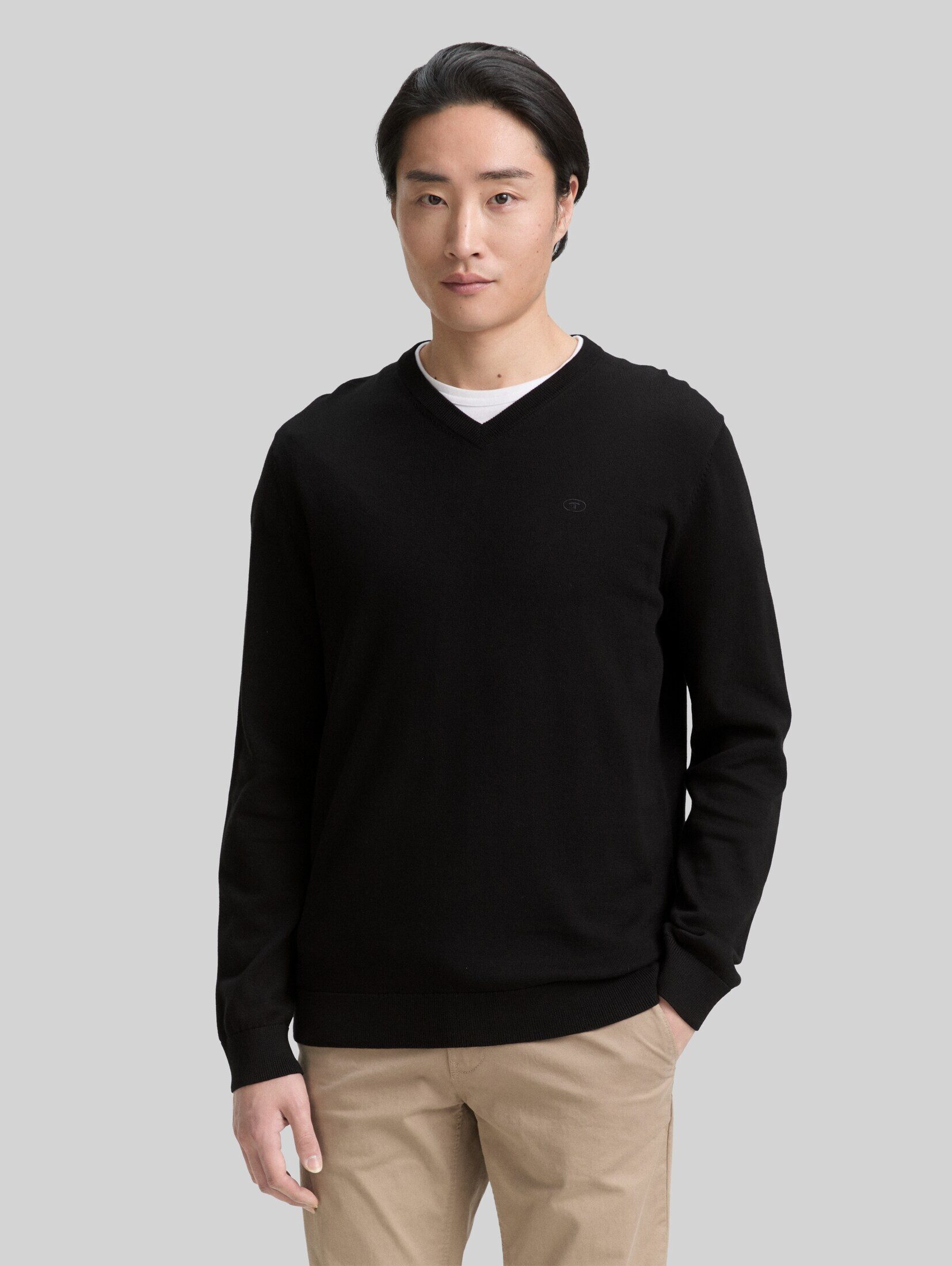 TOM TAILOR Strickpullover Pullover & Strickjacken Strickpullover mit V-Ausschnitt