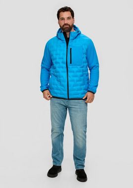 s.Oliver Outdoorjacke Softshelljacke im Fabricmix Applikation, Durchzugkordel