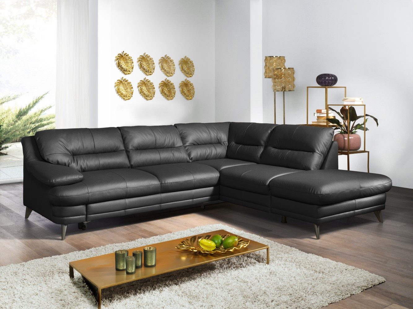 COTTA Ecksofa Bologna, optional mit Schlaffunktion, Bettkasten