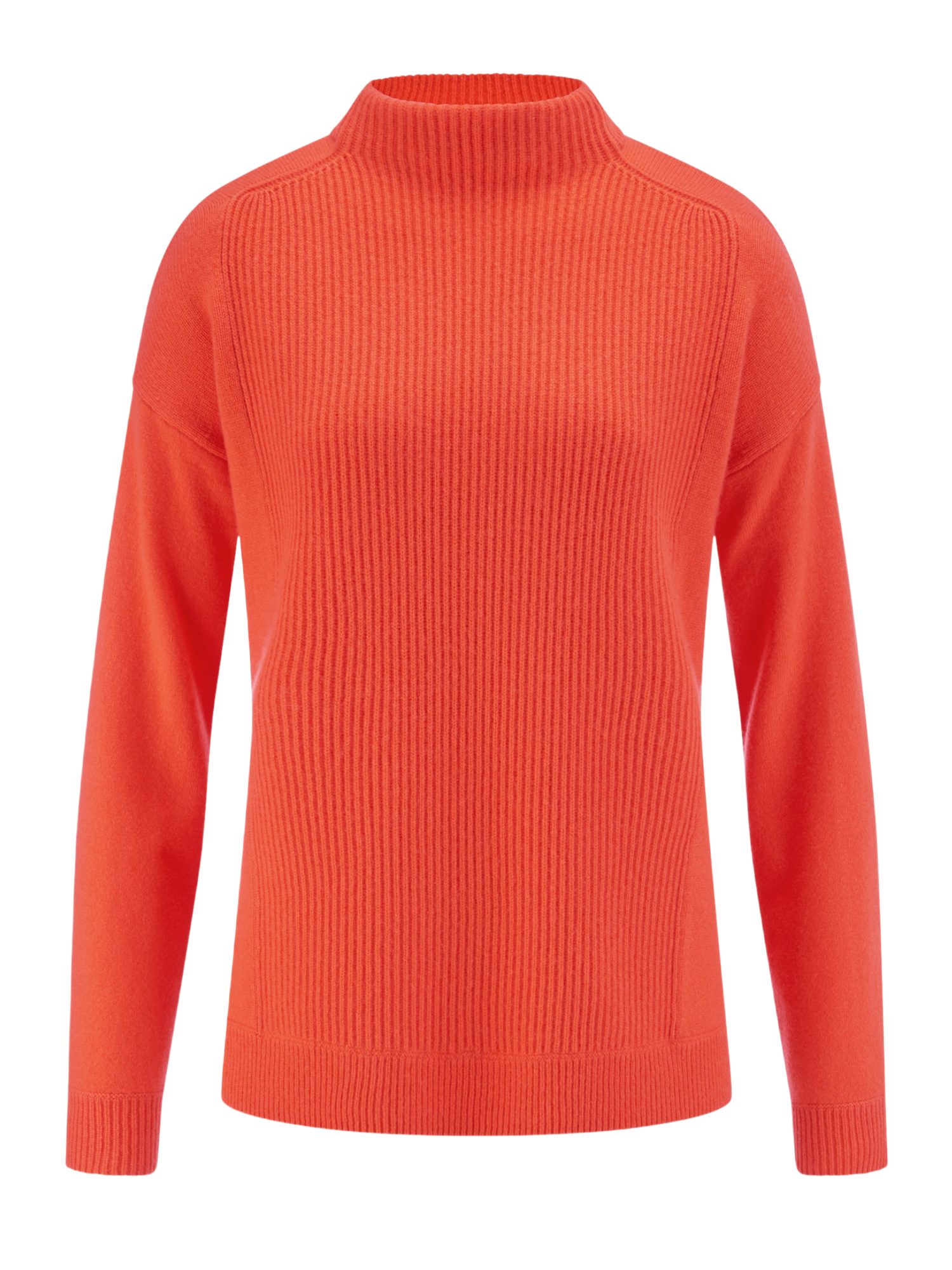 Riani Langarmshirt orange,Freizeit,Wolle,Gestreift,Rundhals,Lang,Regular Fit
