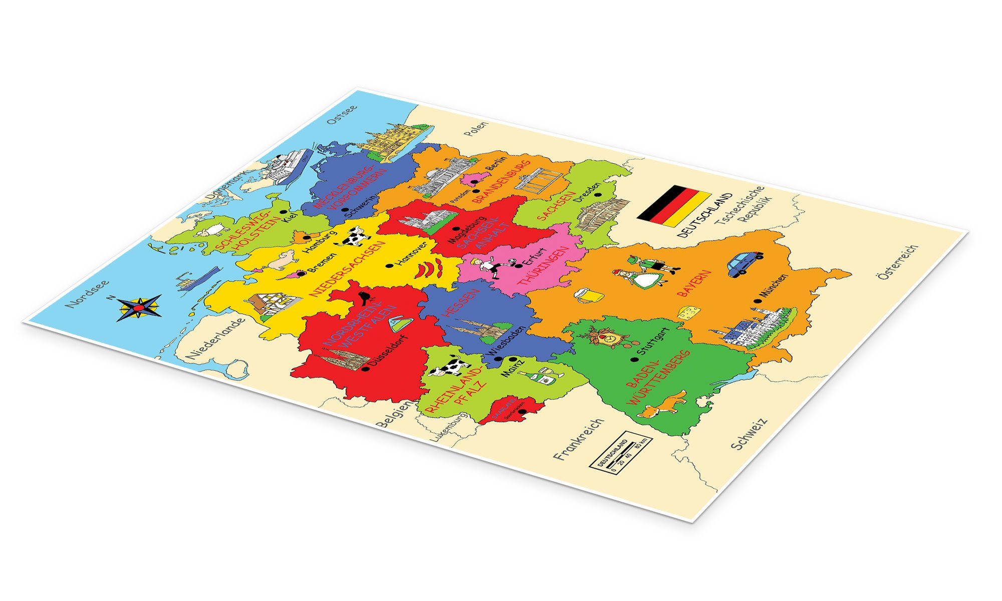 Posterlounge Poster Fluffy Feelings, Bundesländer für günstig online kaufen