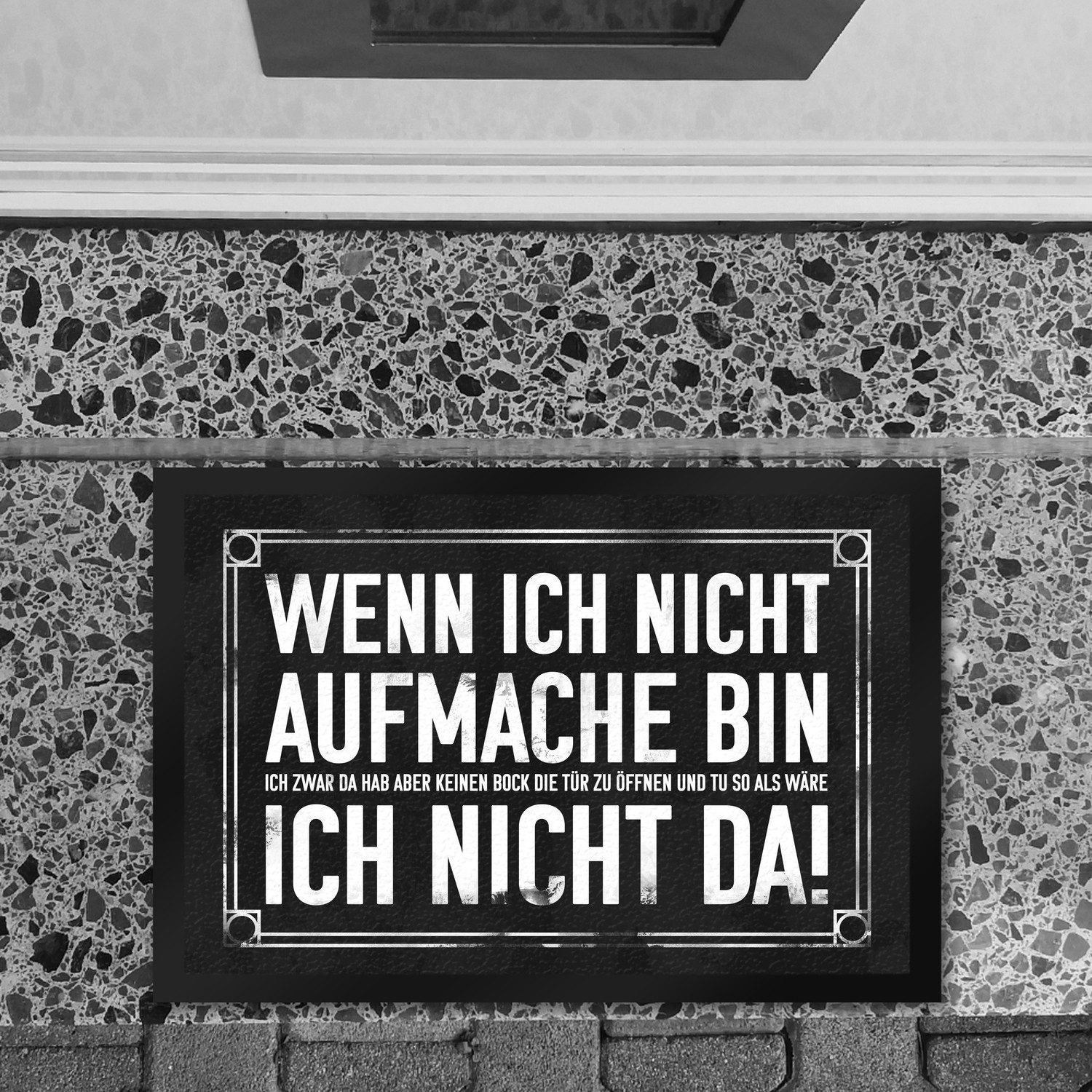 speecheese Fußmatte Wenn ich nicht aufmache bin da! Fußmatte XL in 40x60 cm günstig online kaufen