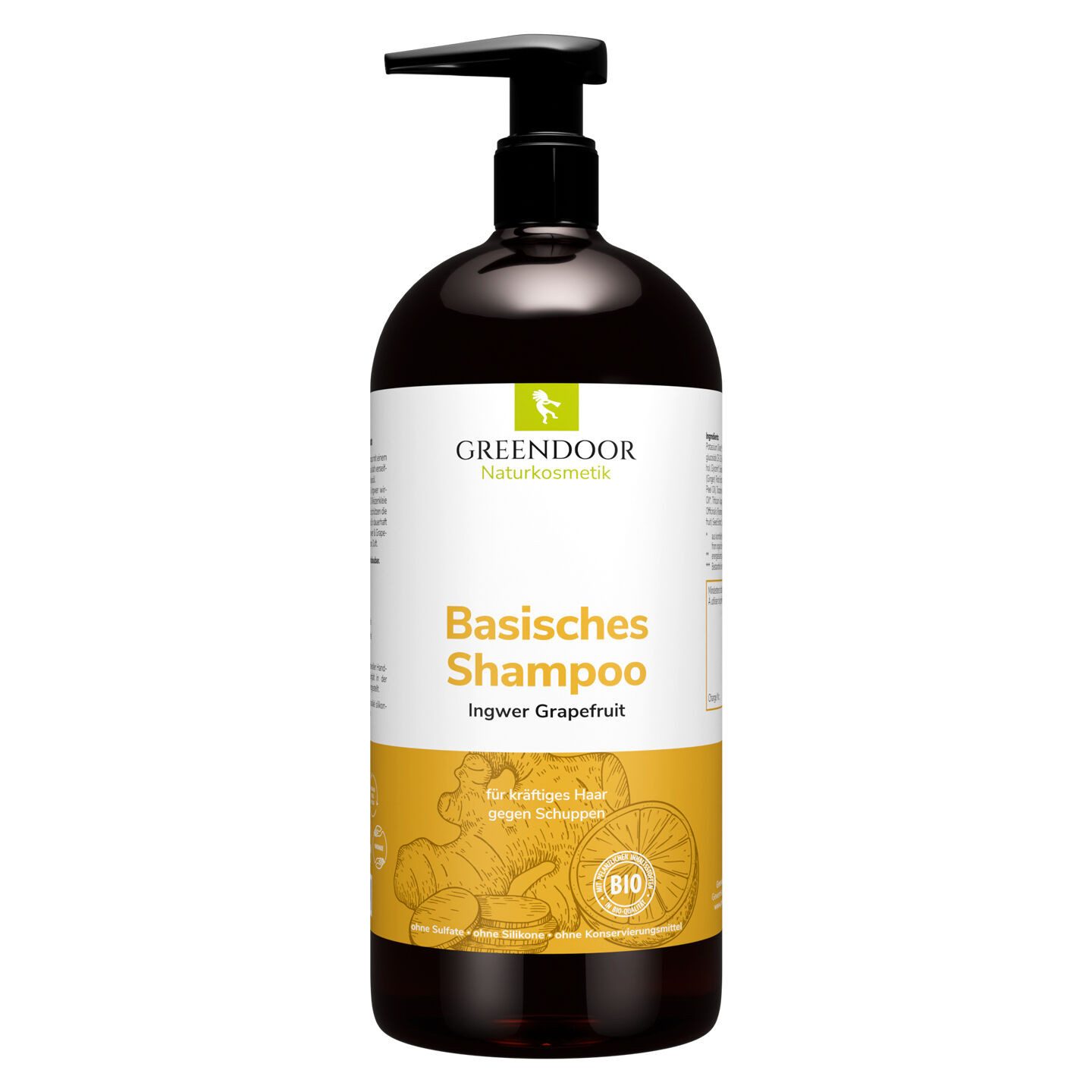 GREENDOOR Gelshampoo Basisches Shampoo XL Ingwer Grapefruit