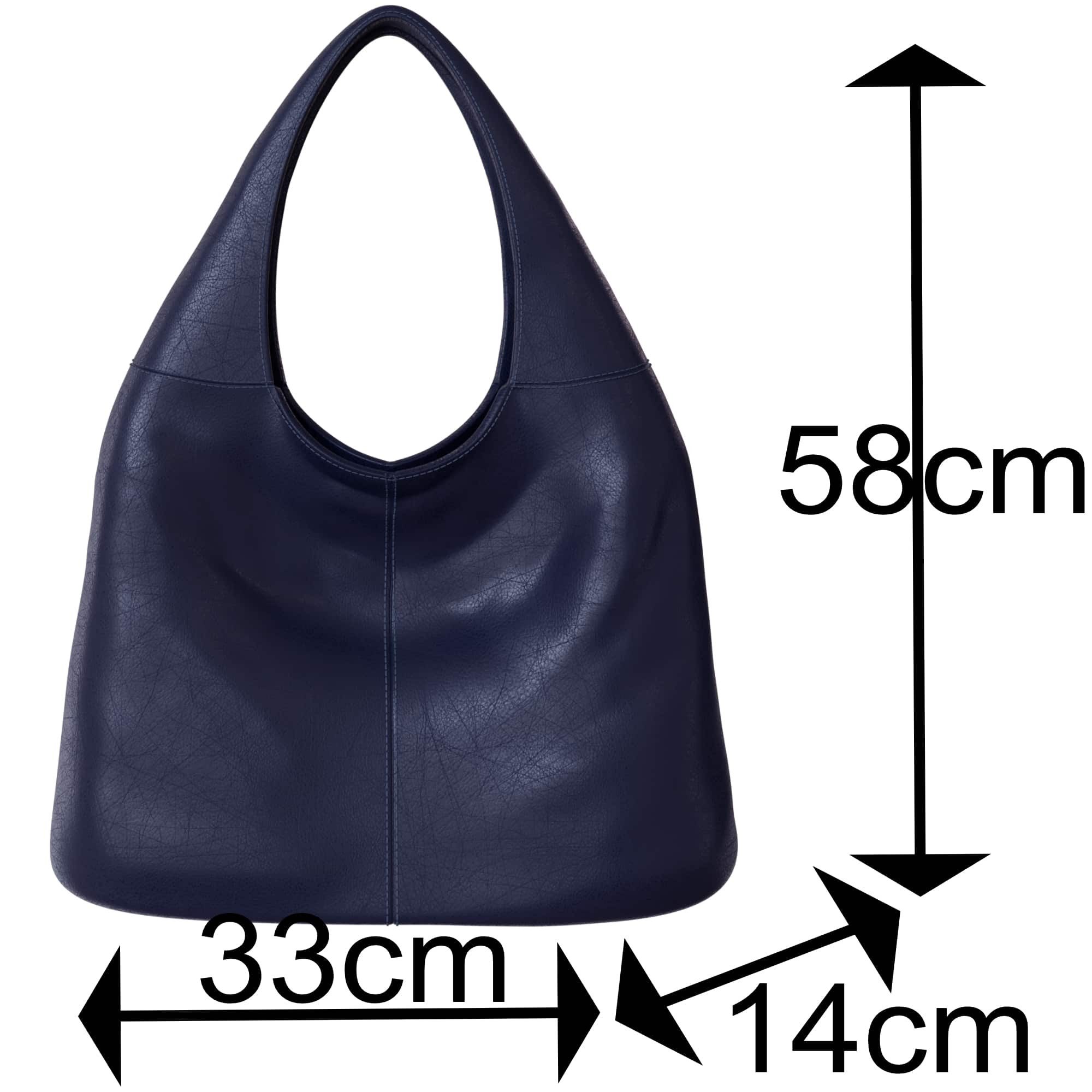 KMISSO Umhängetasche Damen Shopper Tasche Hobo Bag Beutel Stil groß aus veganem Leder 30659 (1-tlg), im eleganten Look