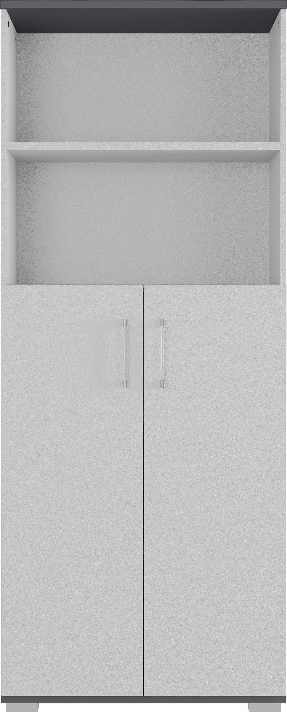 in 416 Aktenschrank (BxHxT: 2 80x200x40 Einlegeböden und mit grau, anthrazit cm) Türen 4 möbelando