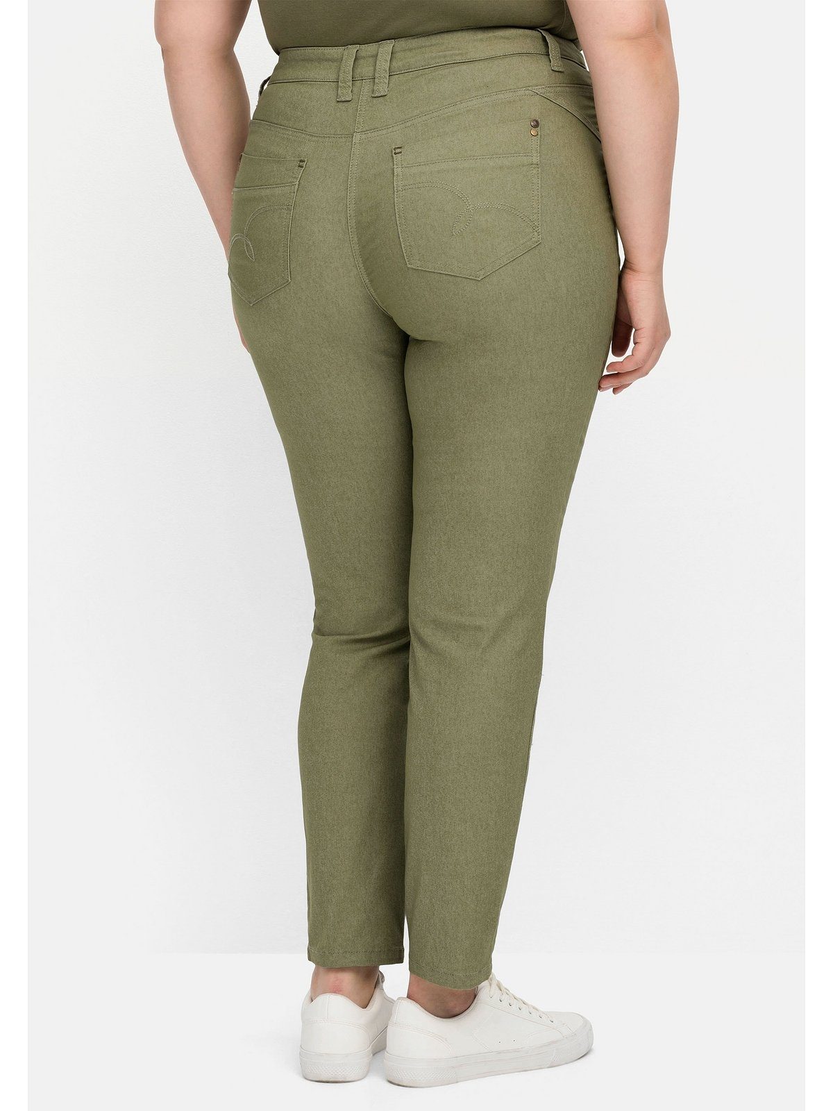 Sheego Stretch-Hose Große Größen im Coloured-Denim-Look