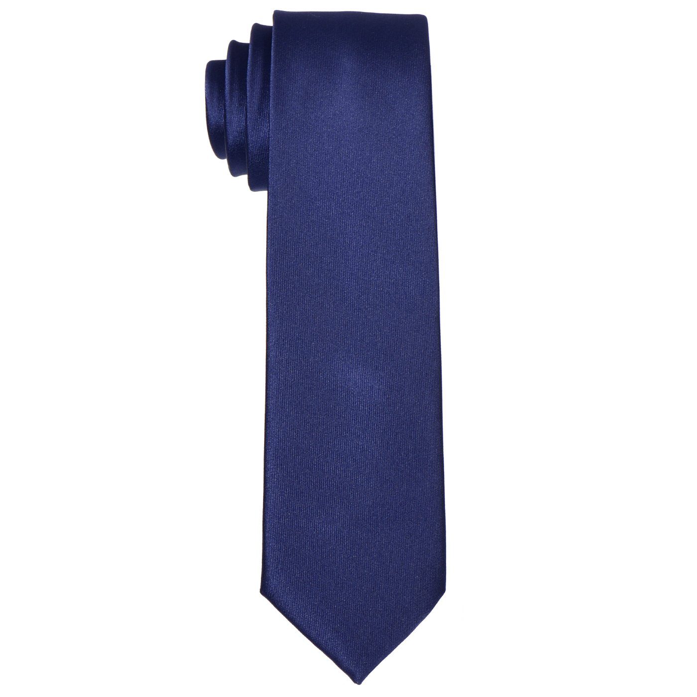 breit Schnitt, für 1x Seidenlook, DonDon Krawatte Krawatte zeitlos Büro 7 Veranstaltungen cm festliche 1-St., Krawatte) klassischer (Packung, oder dunkelblau