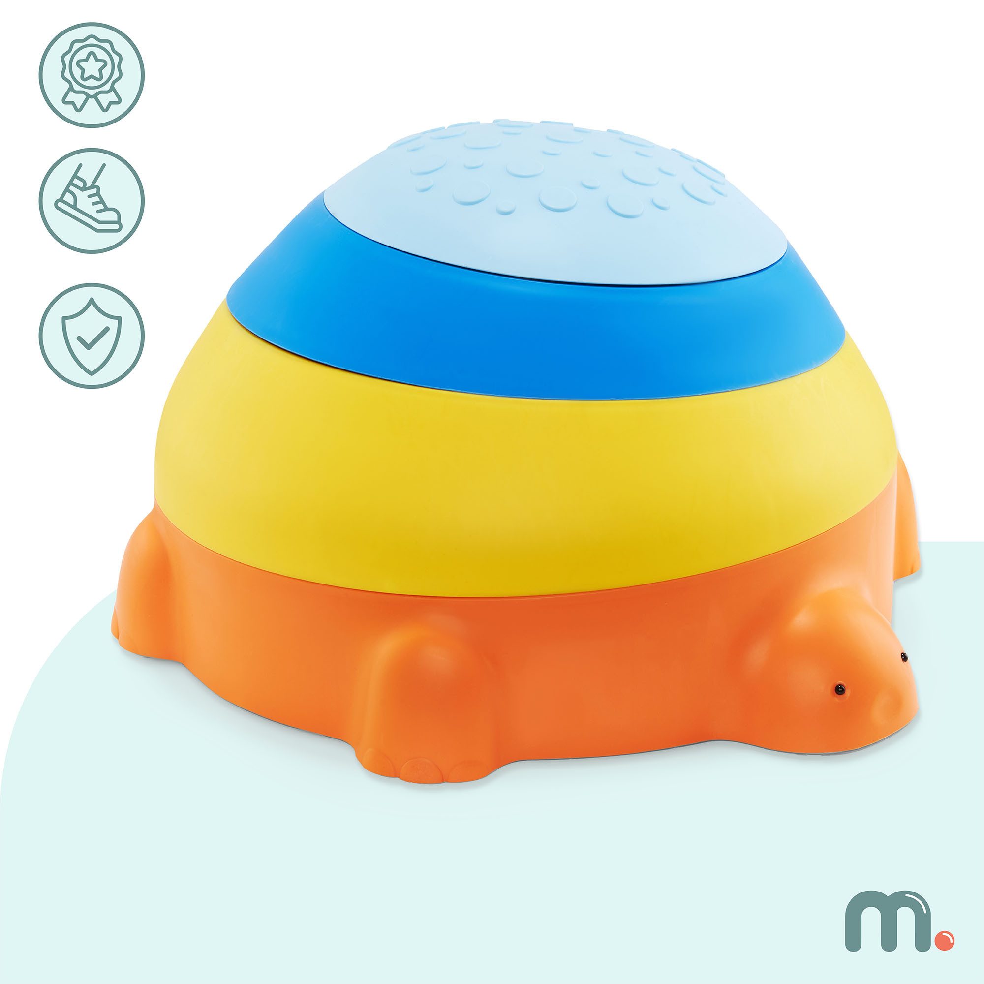 Mamabrum Lernspielzeug Sensorik-Pfad Kinder - Bunte Schildkröte Set günstig online kaufen