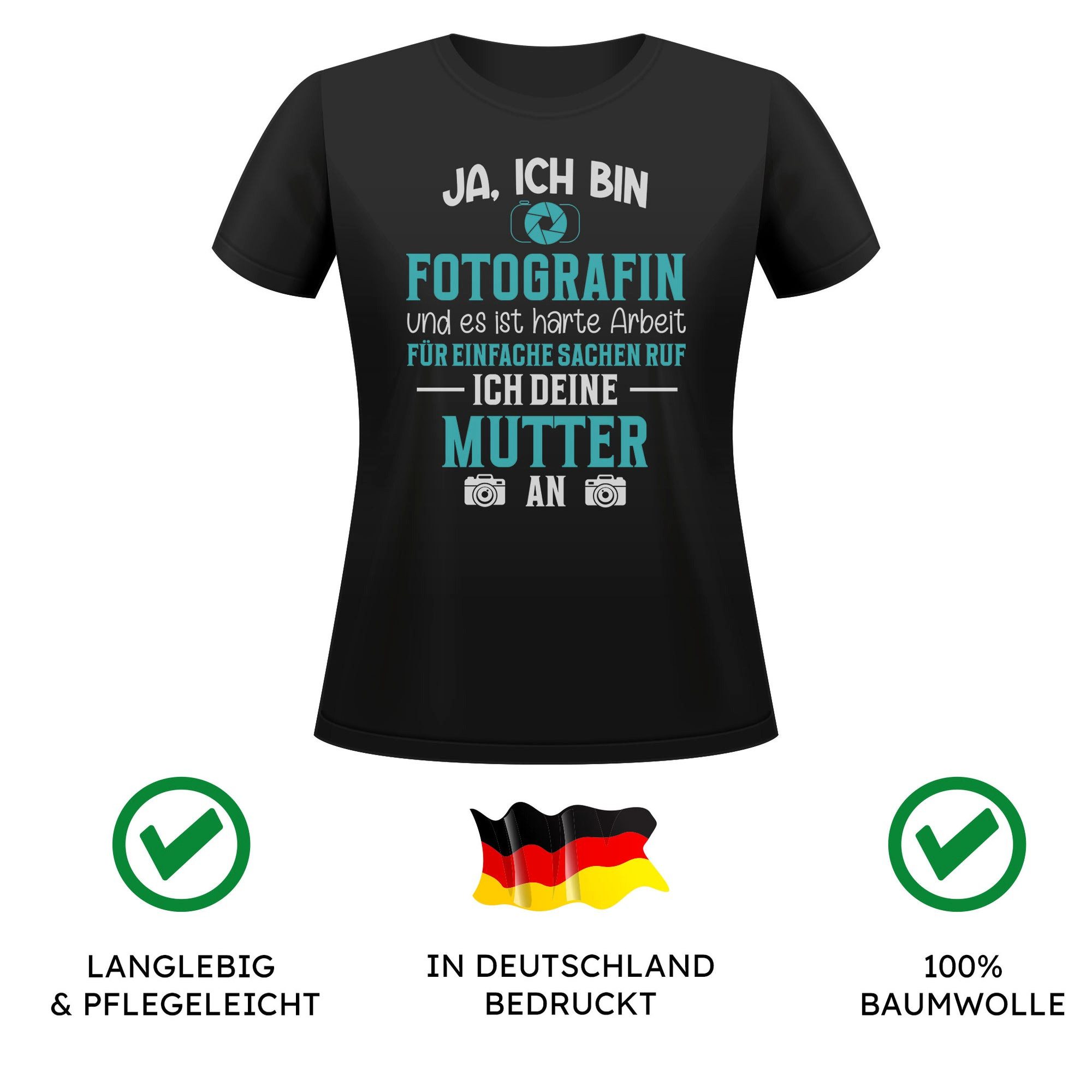 22Feels T-Shirt Fotografin Geschenk Frauen Spruch Beruf Ausbildung Studium Abschluss IN DEUTSCHLAND BEDRUCKT