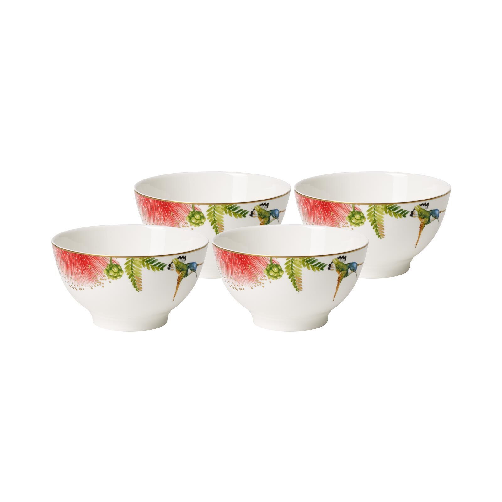 Villeroy & Boch Schale Amazonia Anmut Bol 750 ml 4er Set, Porzellan, (4x Schale, 4-tlg)