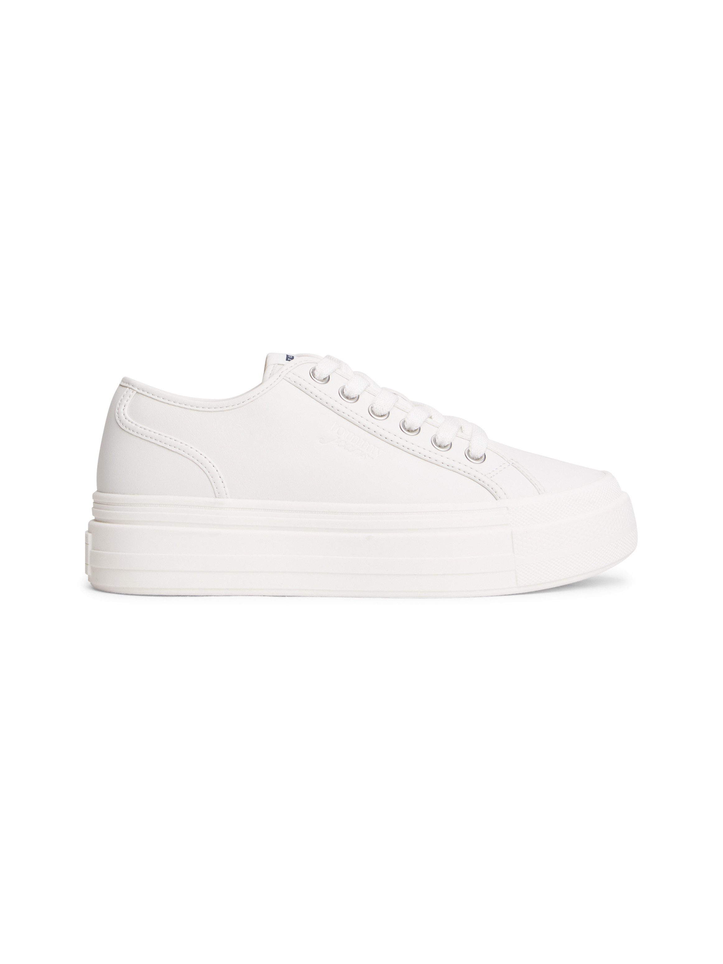 Tommy Jeans TJW FLATFORM SNEAKER LTR Plateausneaker Halbschuh, Schnürschuh, Freizeitschuh mit Logoflag – Bild 4 von 5