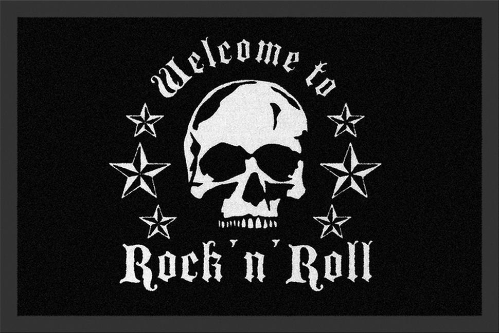 Fußmatte Rockbites - Fußmatte "Skull - Rock'n' Roll" Türmatte Fußabstreifer 70, Rockbites