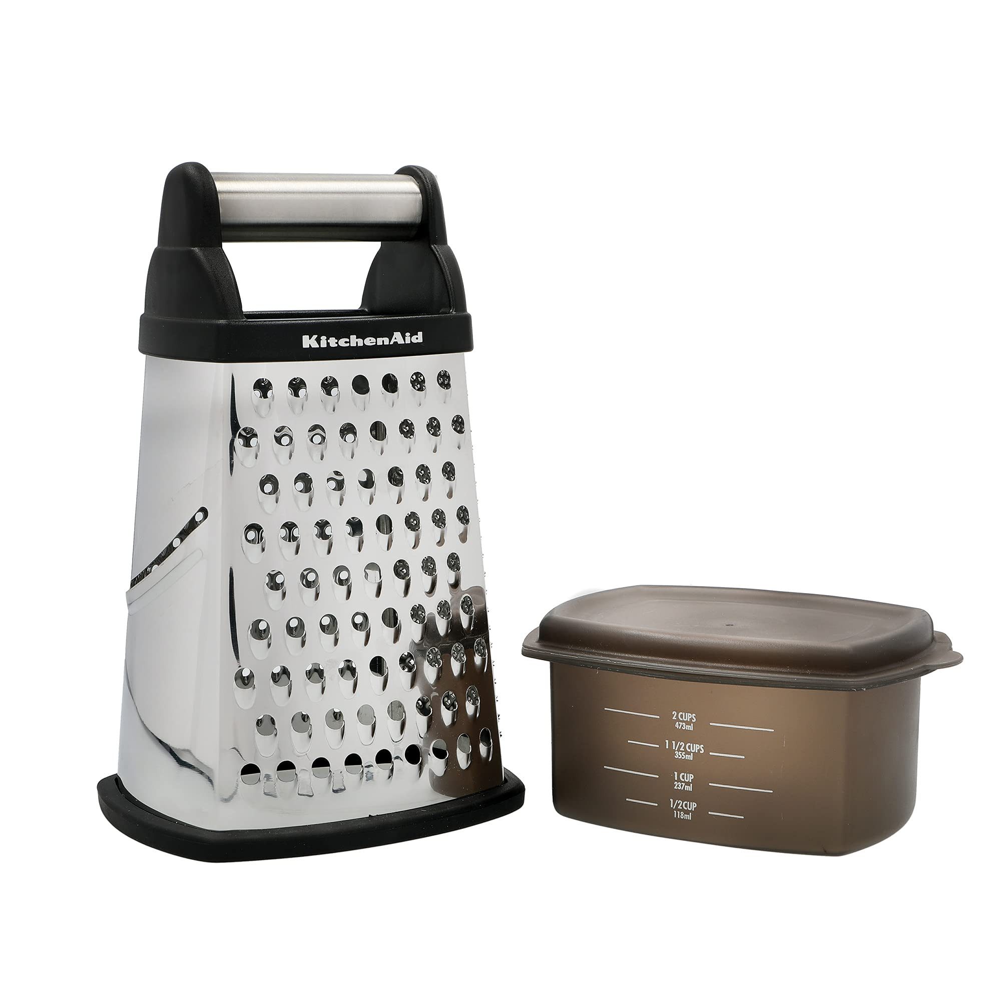 KitchenAid Küchenreibe KQG300OSOBE, Robuste Edelstahl-Käsereibe, spülmaschinenfest