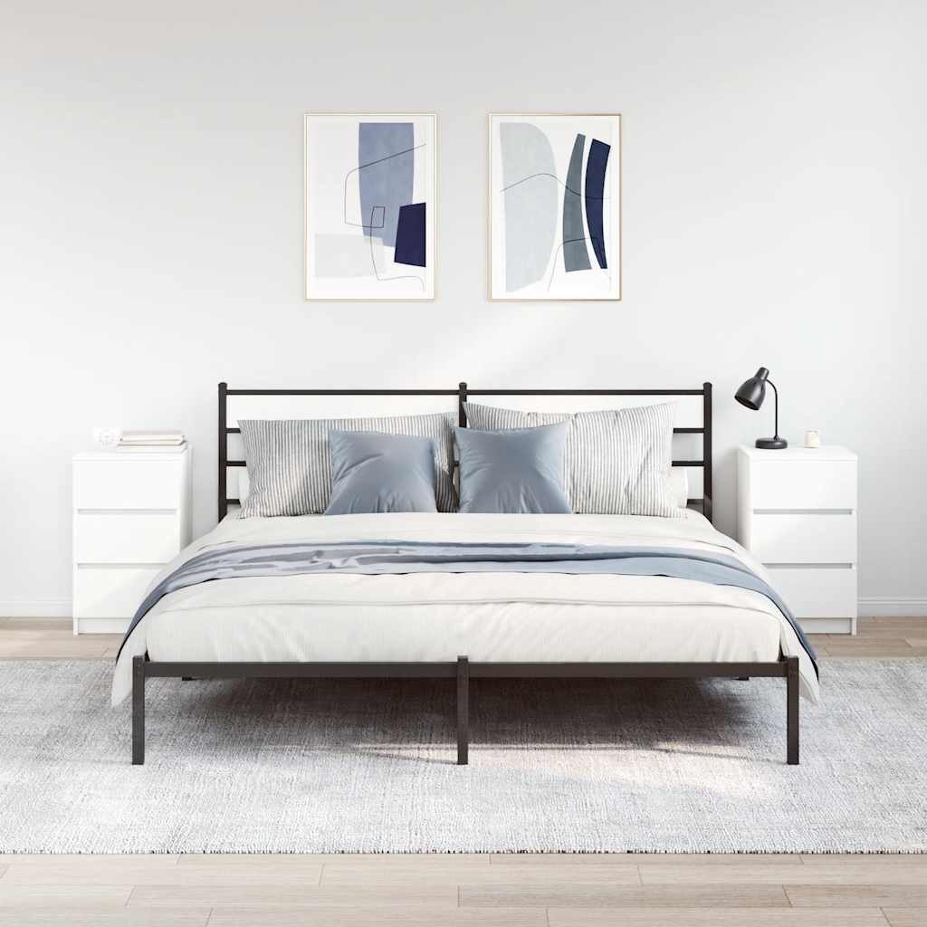 vidaXL Nachttisch Nachttische mit 3 Schubladen 2 Stk. Weiß 39x35x65 cm (2-S günstig online kaufen