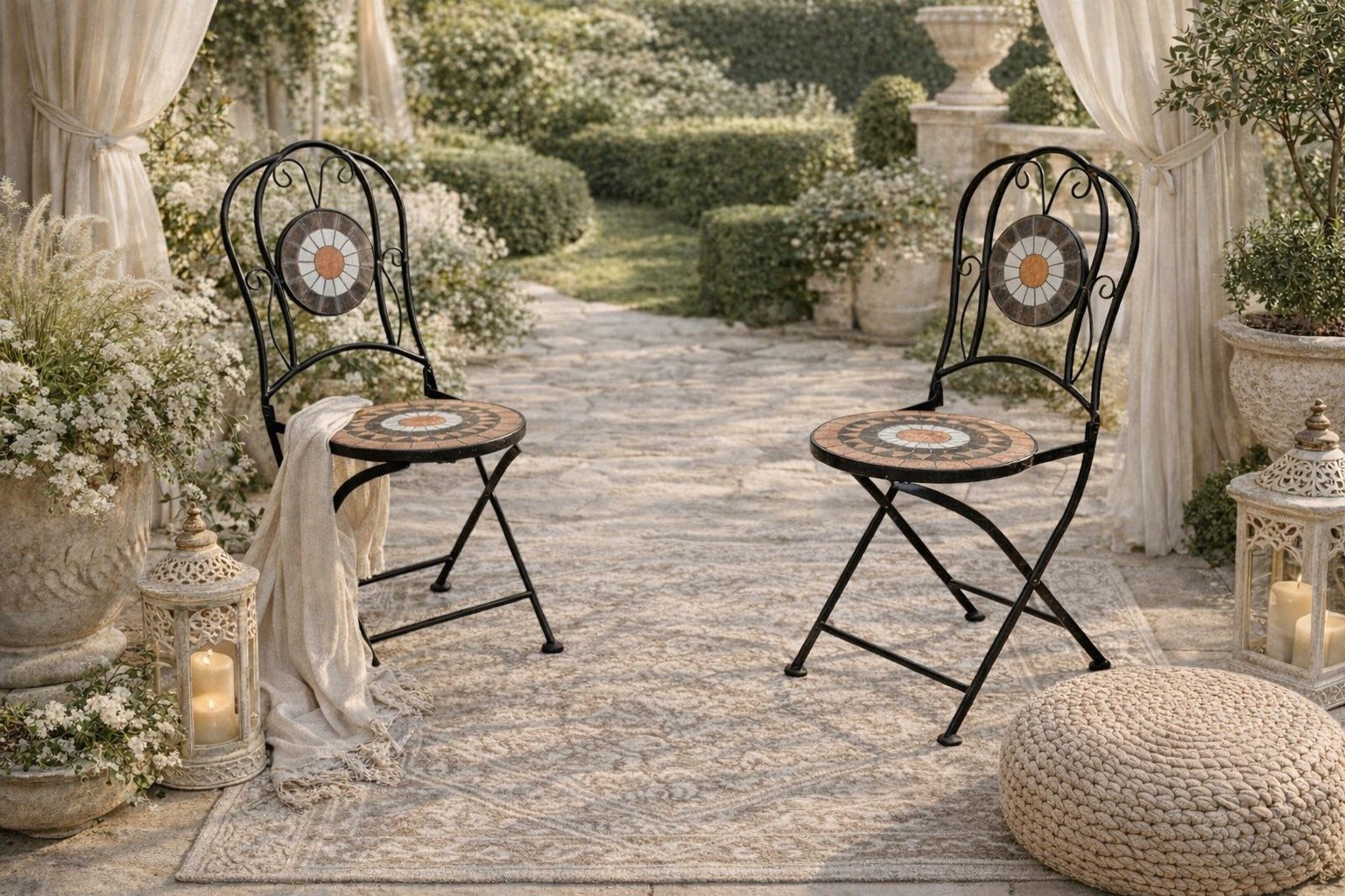 moebel-direkt-online Gartenstuhl Bodo 2Metall-Klappstühle (2 St), 2er-Set (2Stück)