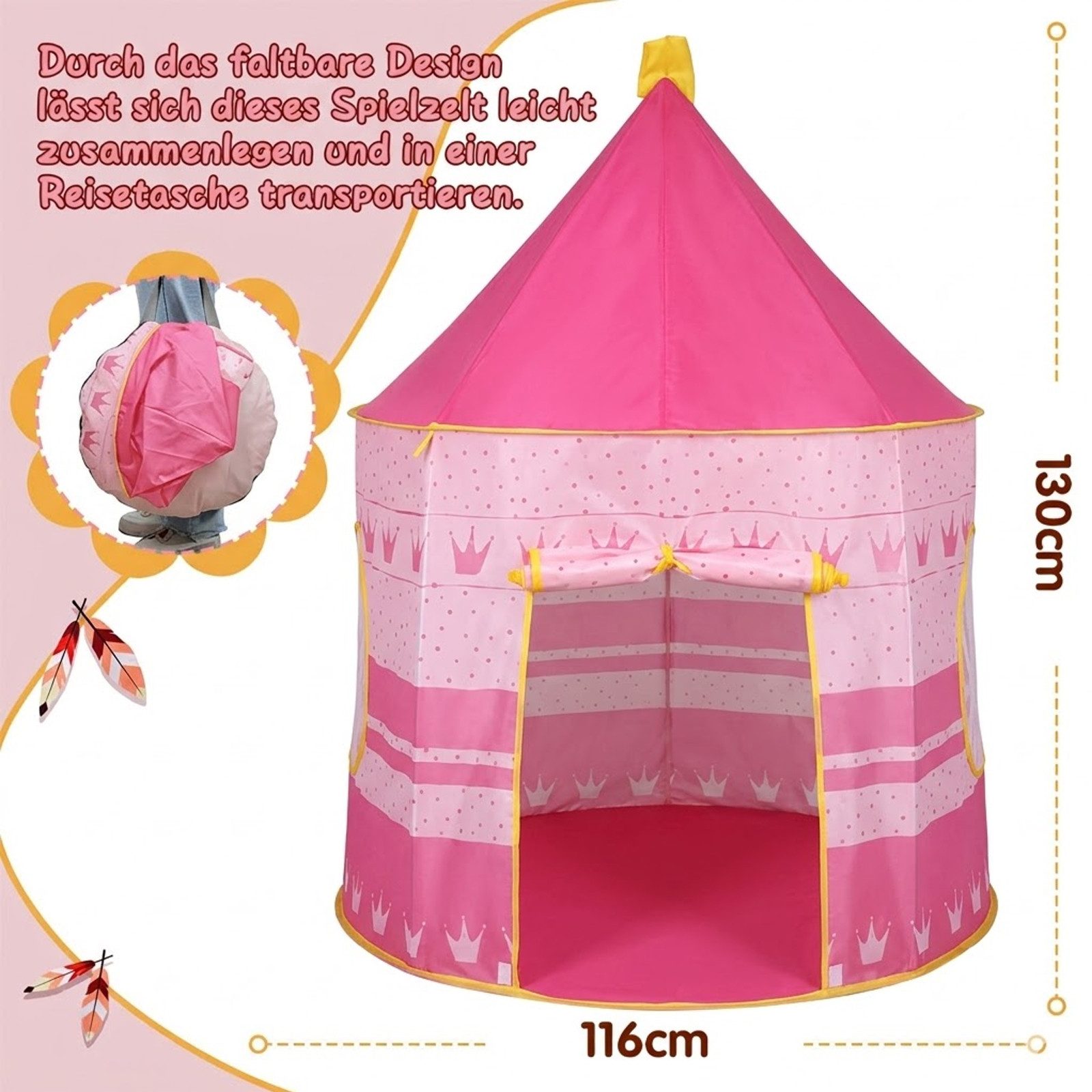 MOPUEA Spielzelt Zelte Kinderzeltburgen, Spielhäuser, multifunktionale Kinderzimmer (1-tlg)