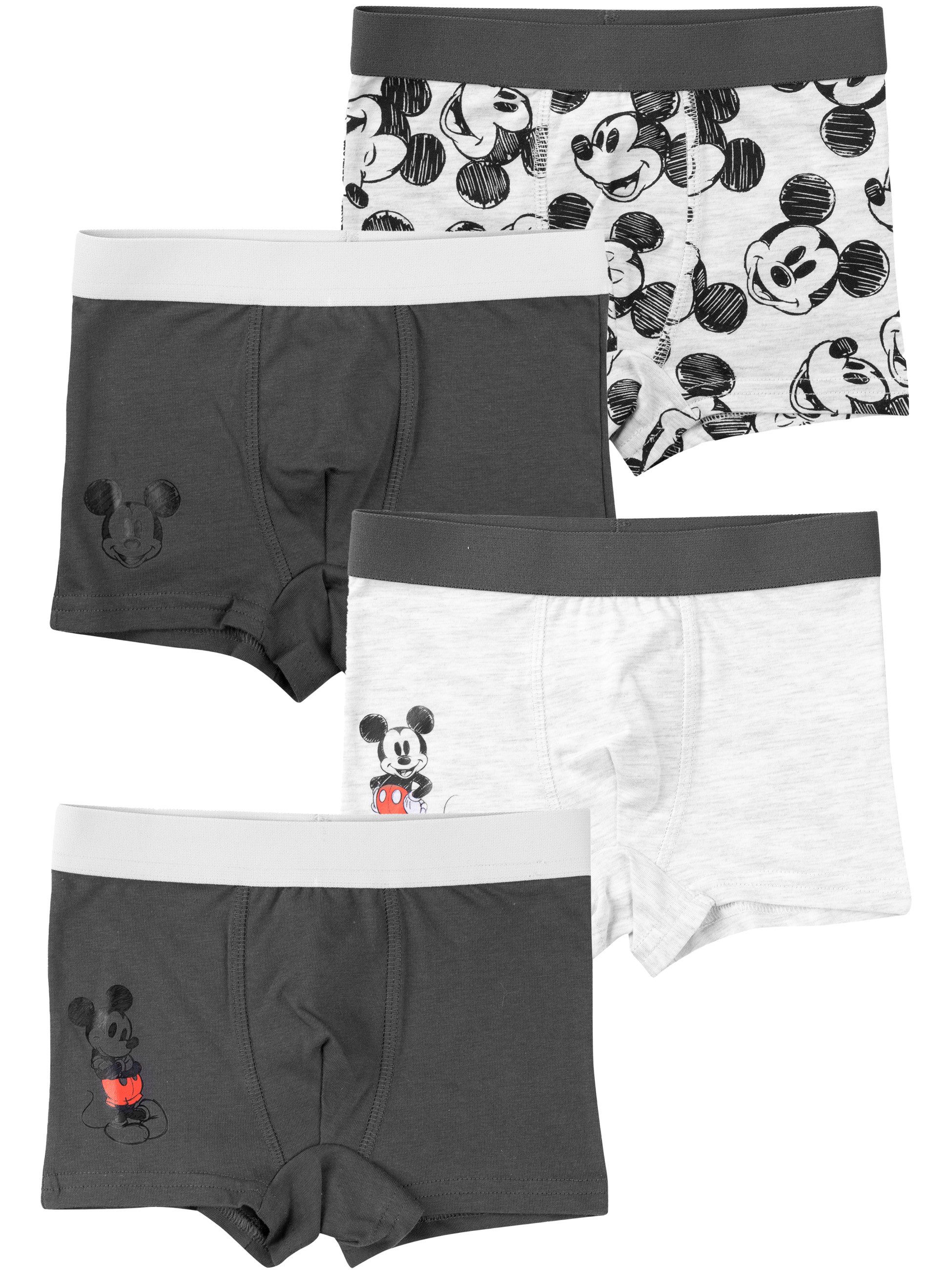 United Labels® Boxershorts Disney Mickey Mouse Boxershorts Unterwäsche Unterhose Boxer 4er Pack