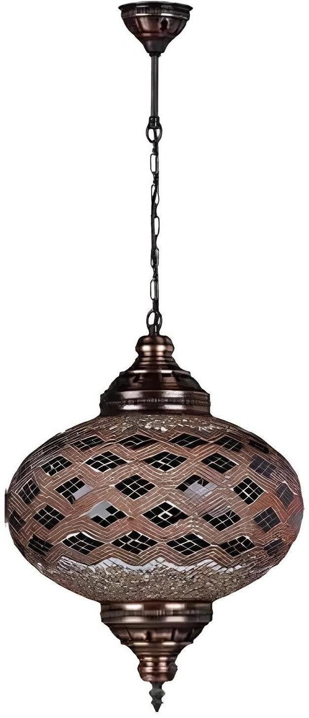 Xlmoebel Hängeleuchte Braune Deckenlampe mit Glasdetails und eleganter Ästhetik, Hergestellt in Europa